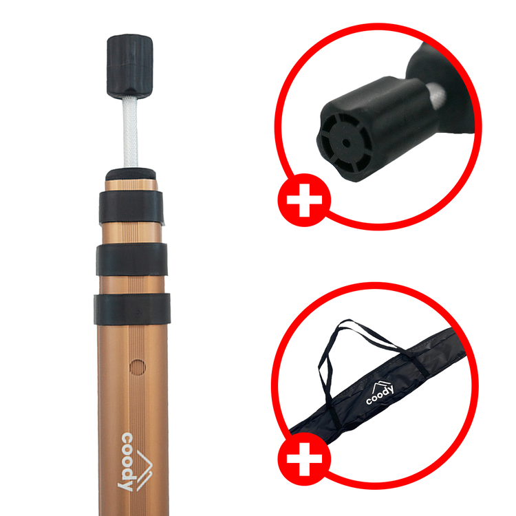 Coody Rain Fly Extension Pole Set