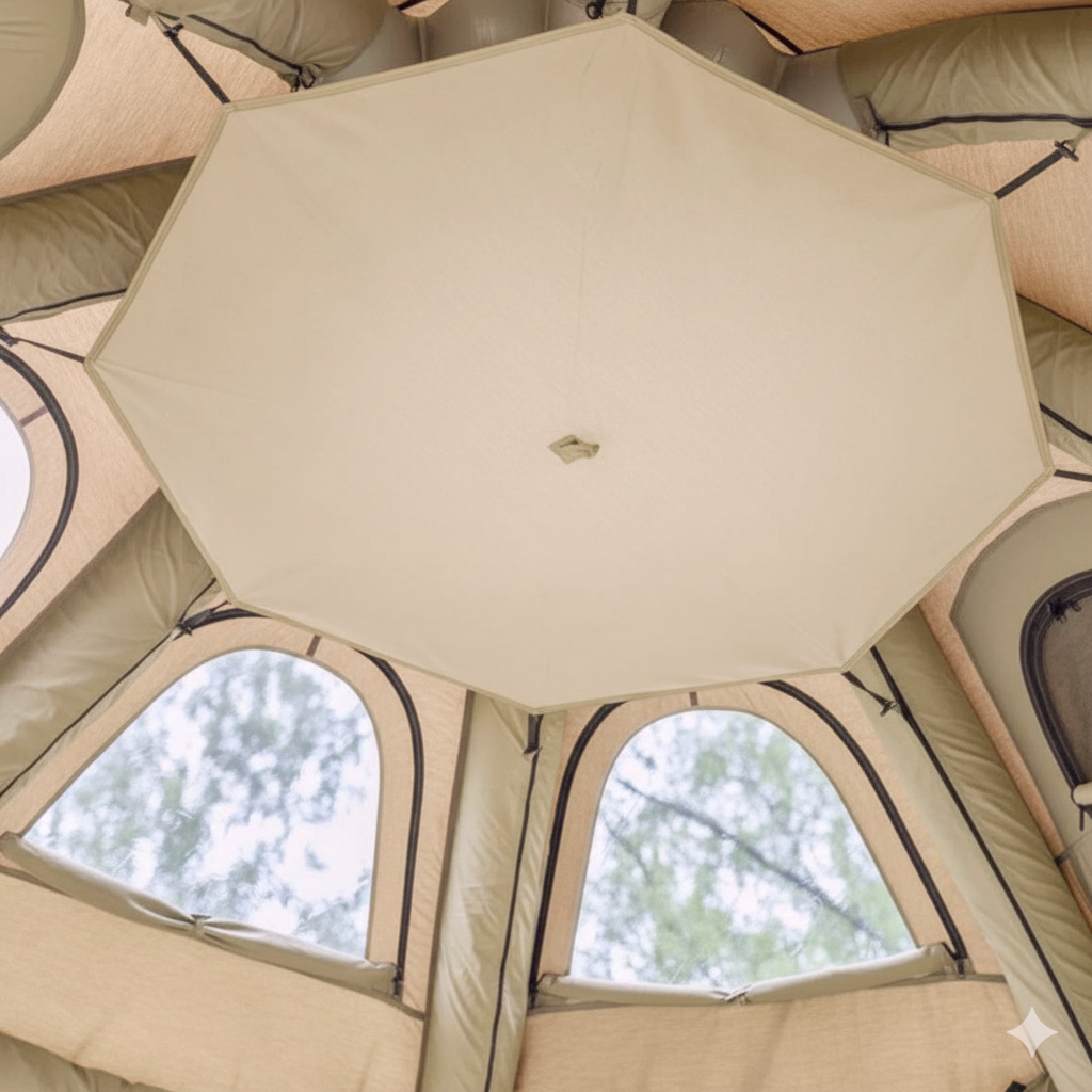 Refugio inflable Coody Aurora Dome beige para 2 a 4 personas