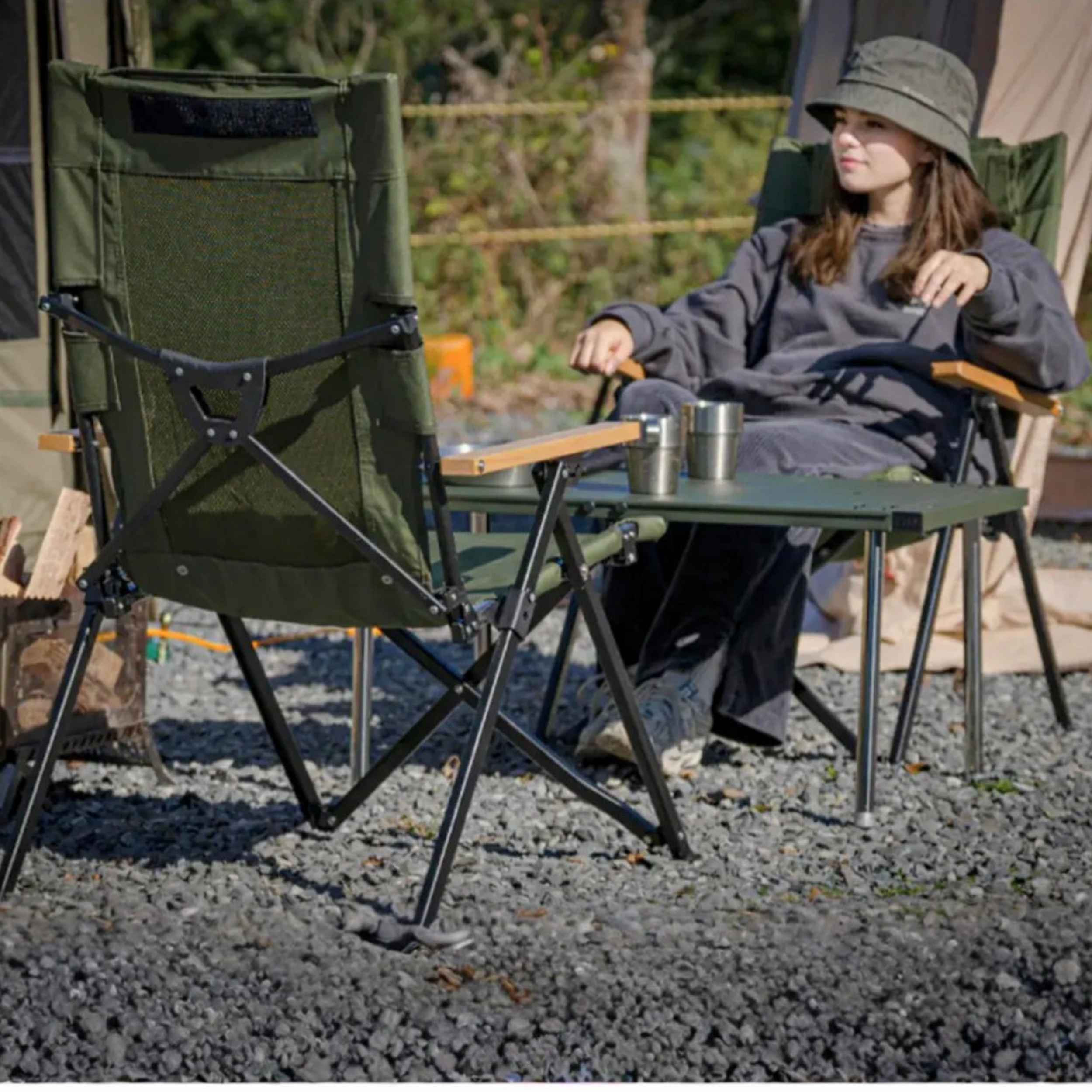 Coody Relax 4-Position Camping Chair – Green