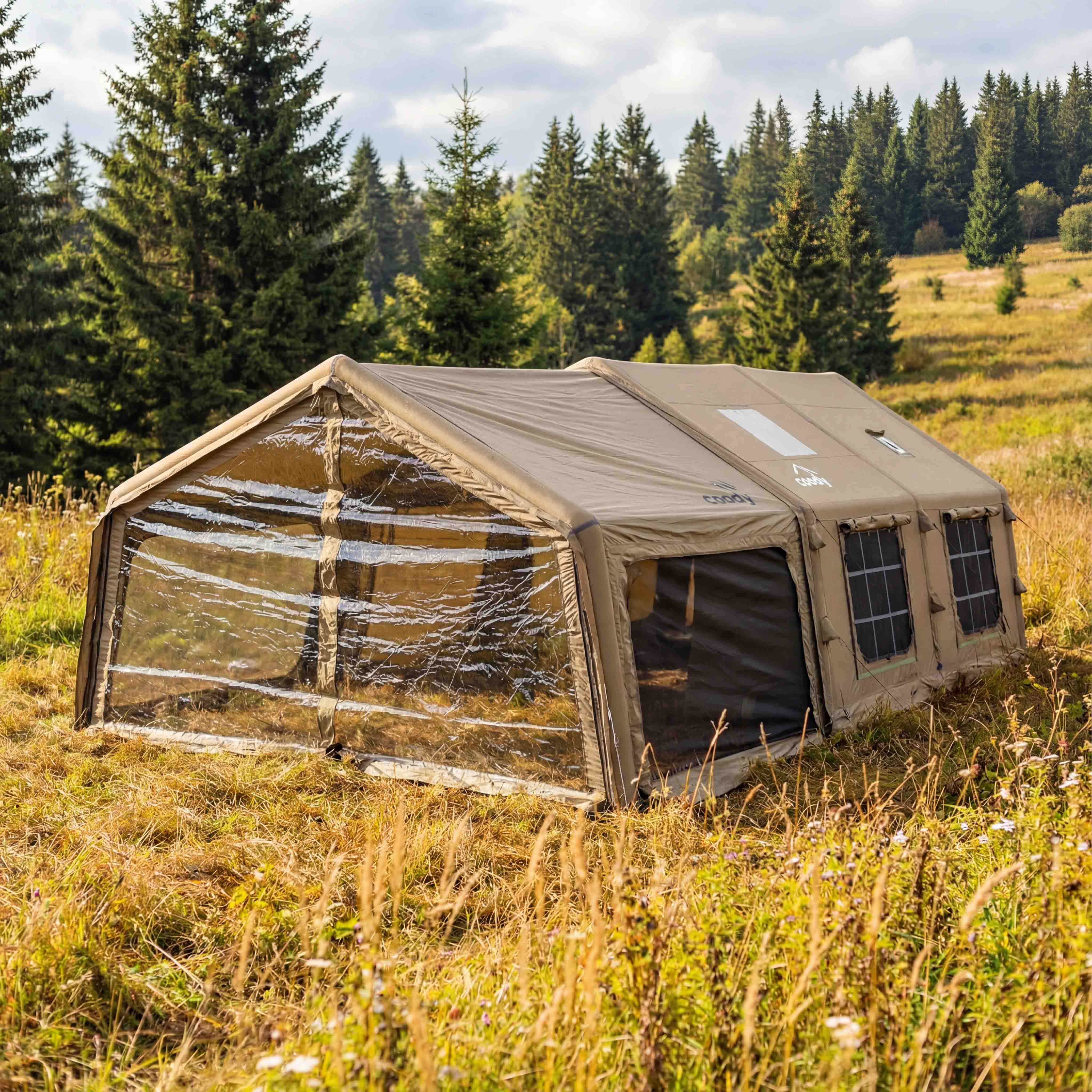 Coody AirTarp Forest Green - Inflatable Canopy for Tent 17.2, 13.6, Hub, 10.0