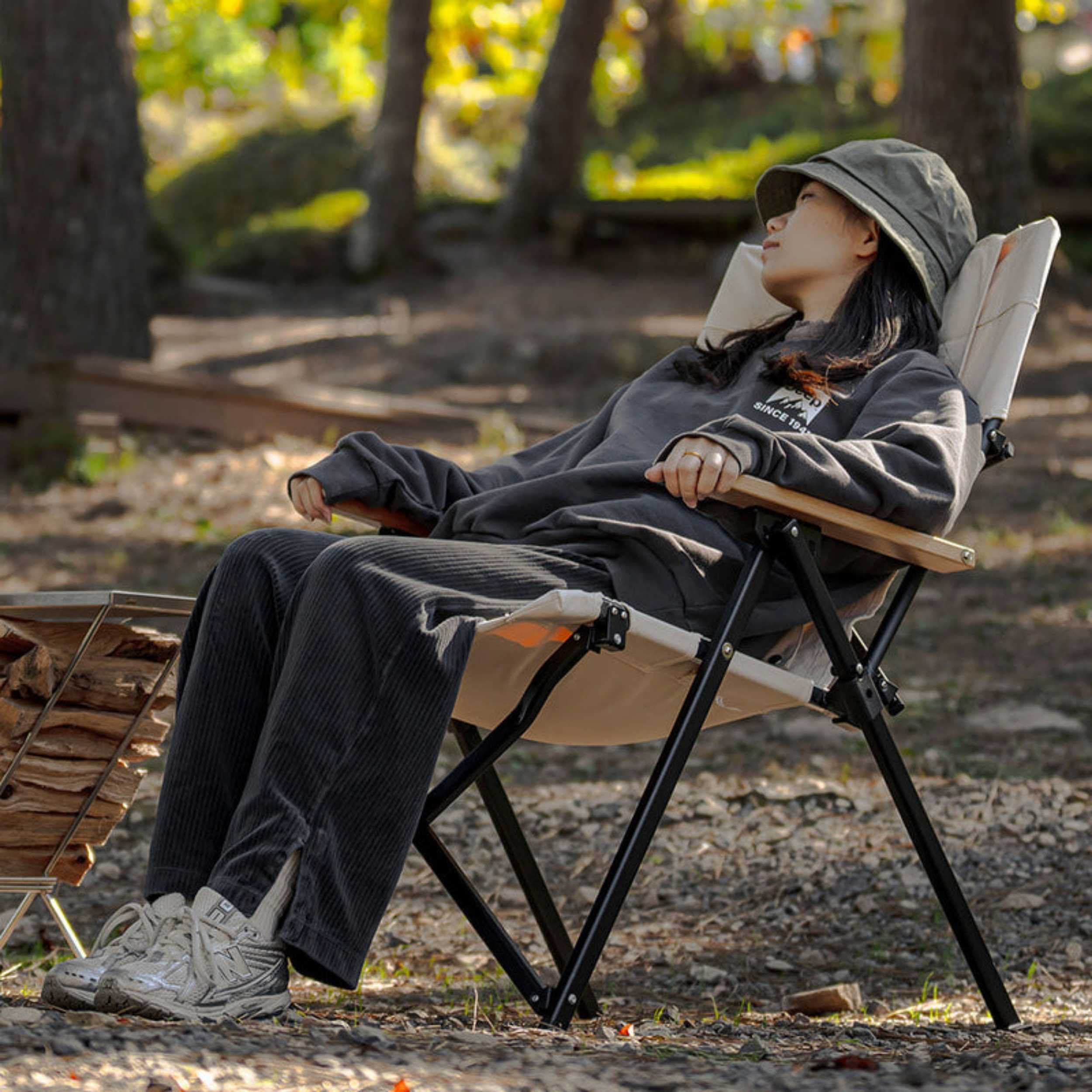 Coody Relax 4-Position Camping Chair – Beige