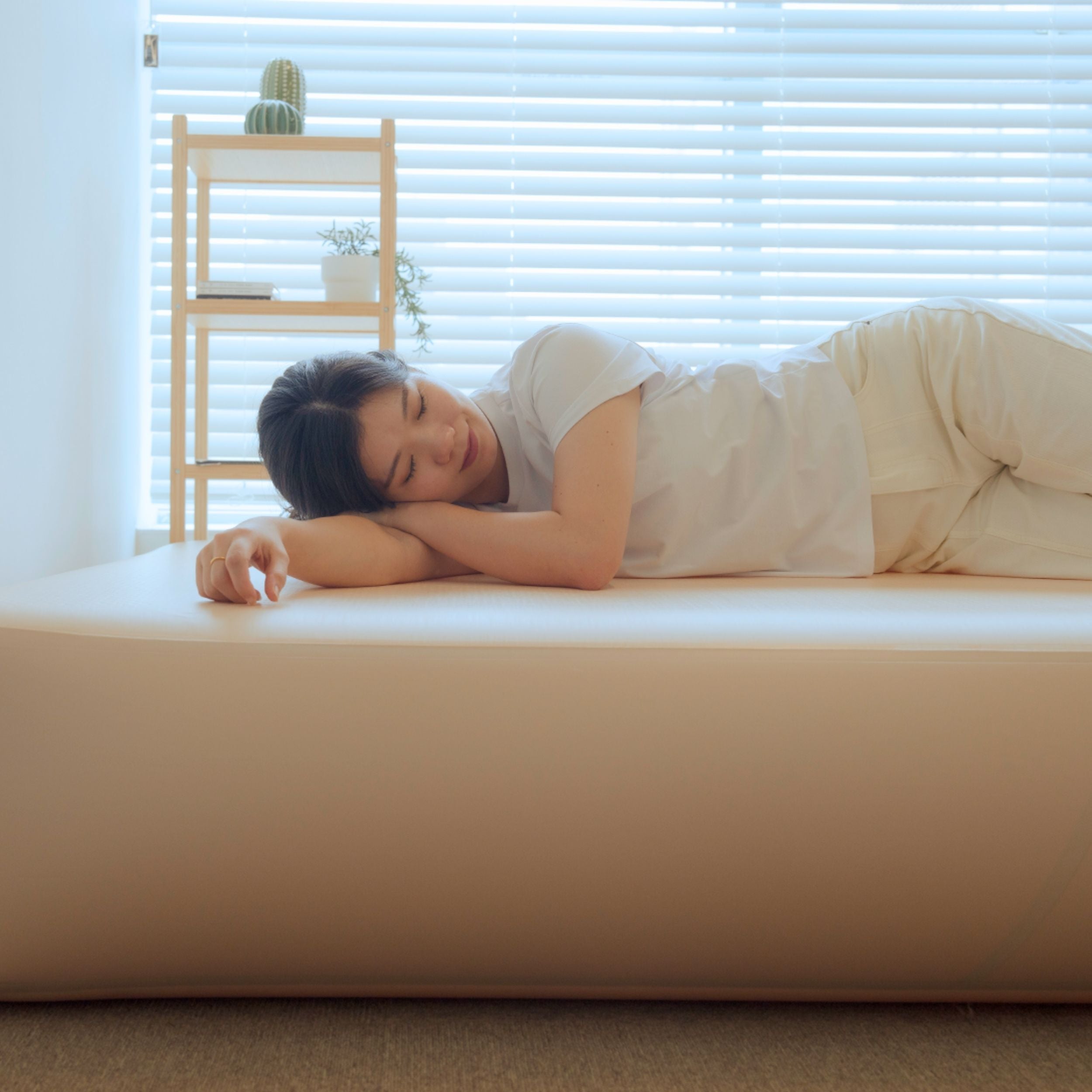 Coody Coreo Air Mattress Single (105 × 200 × 35 cm) – Structured Air Block Inflatable Bed, Compact Pack Design