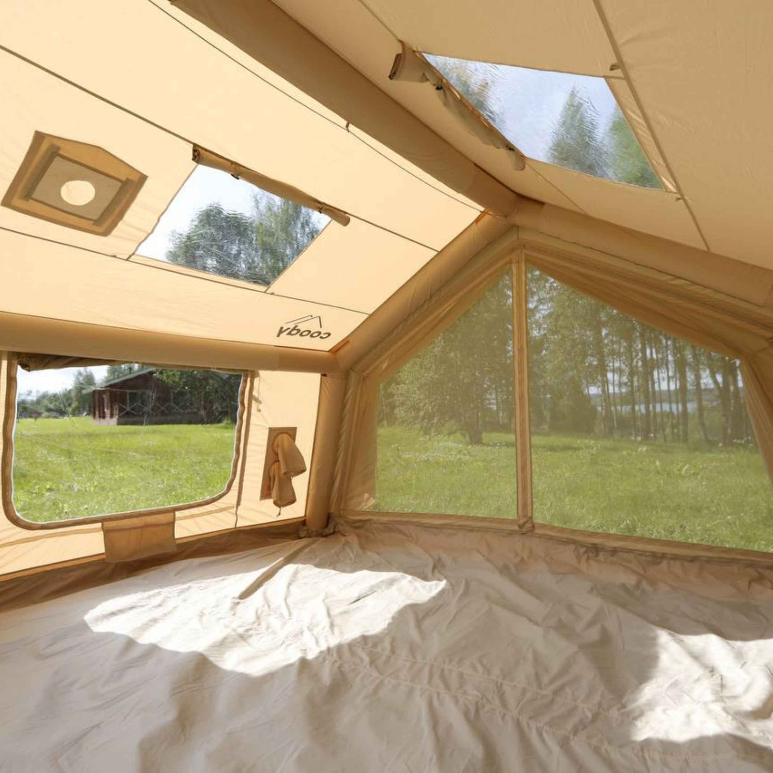 Coody 10.0 Beige Inflatable Tent House for Camping (2-4 Person)