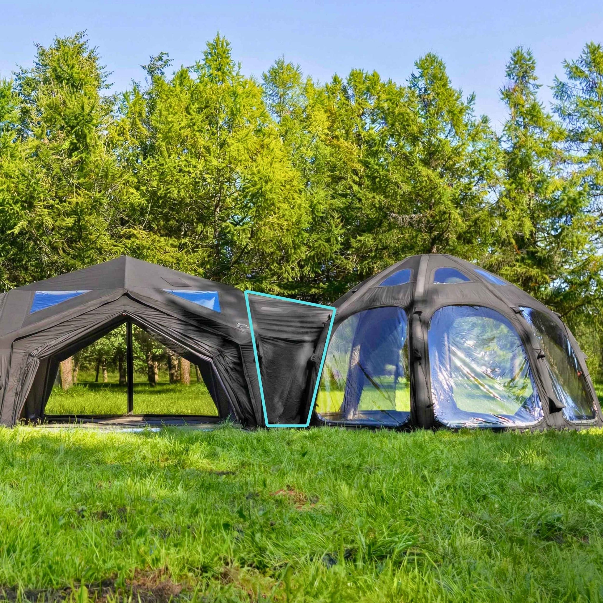 dome vs cabin tent Coody Tent Connector Dome+3.6 (Black)