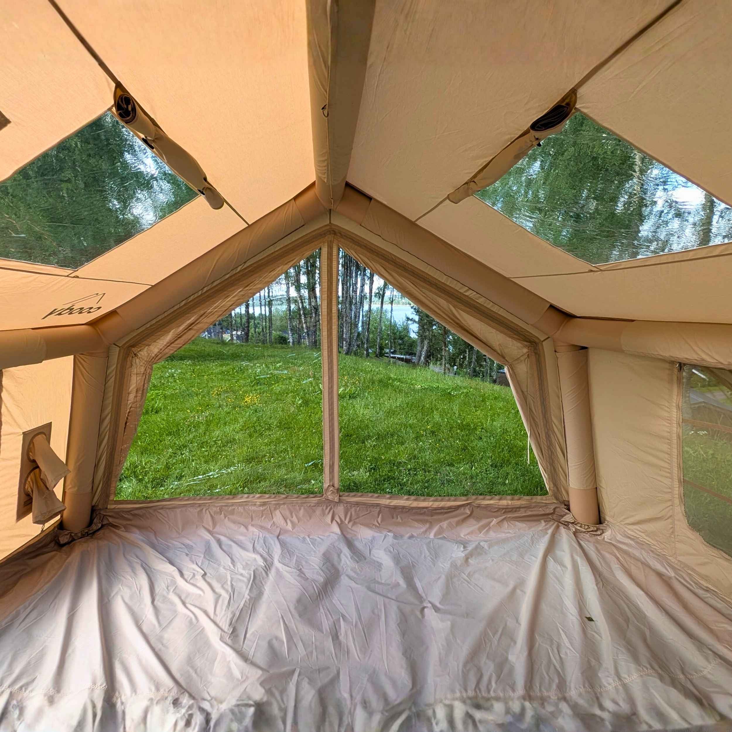 Coody 10.0 Beige Inflatable Tent House for Camping (2-4 Person)