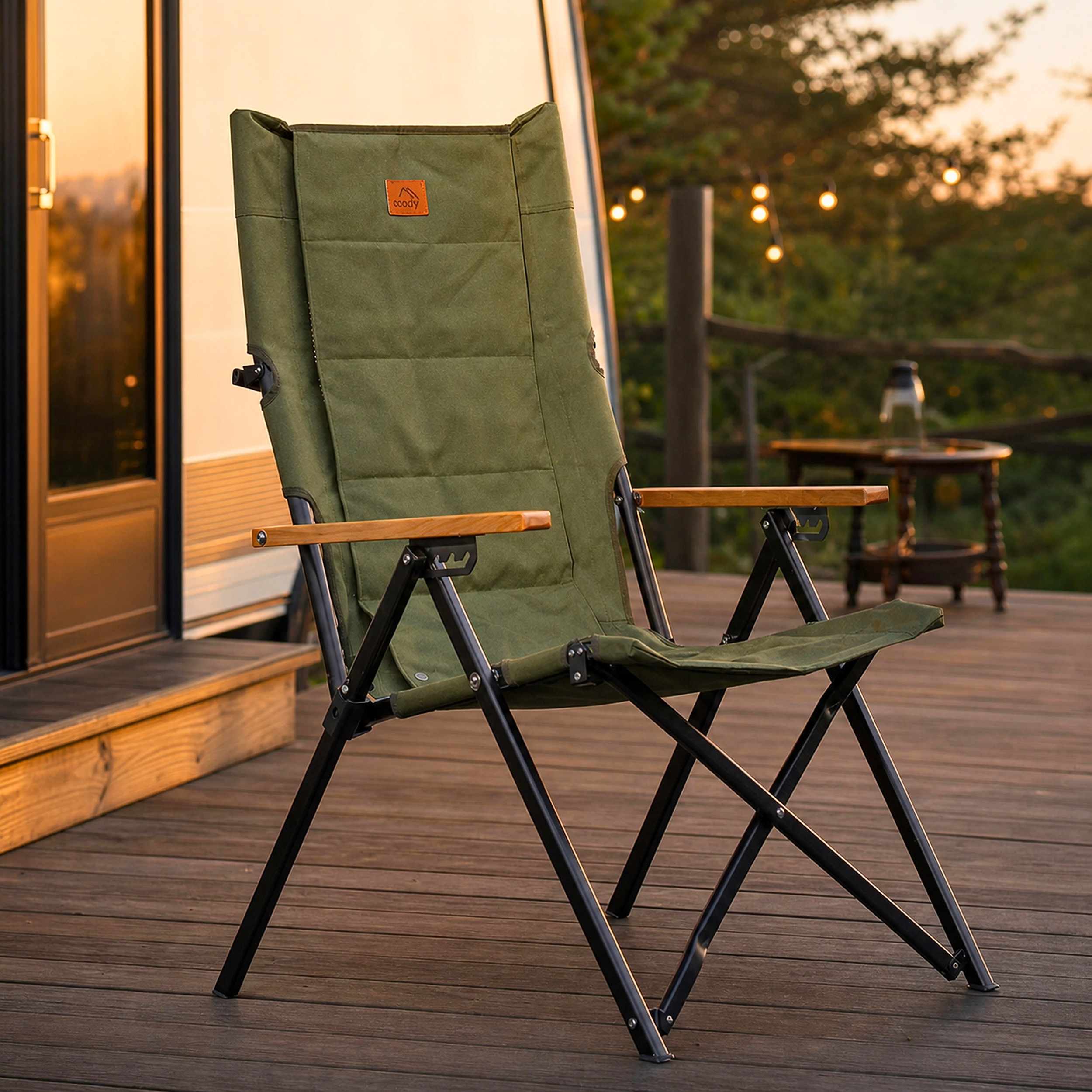 Coody Relax 4-Position Camping Chair – Green
