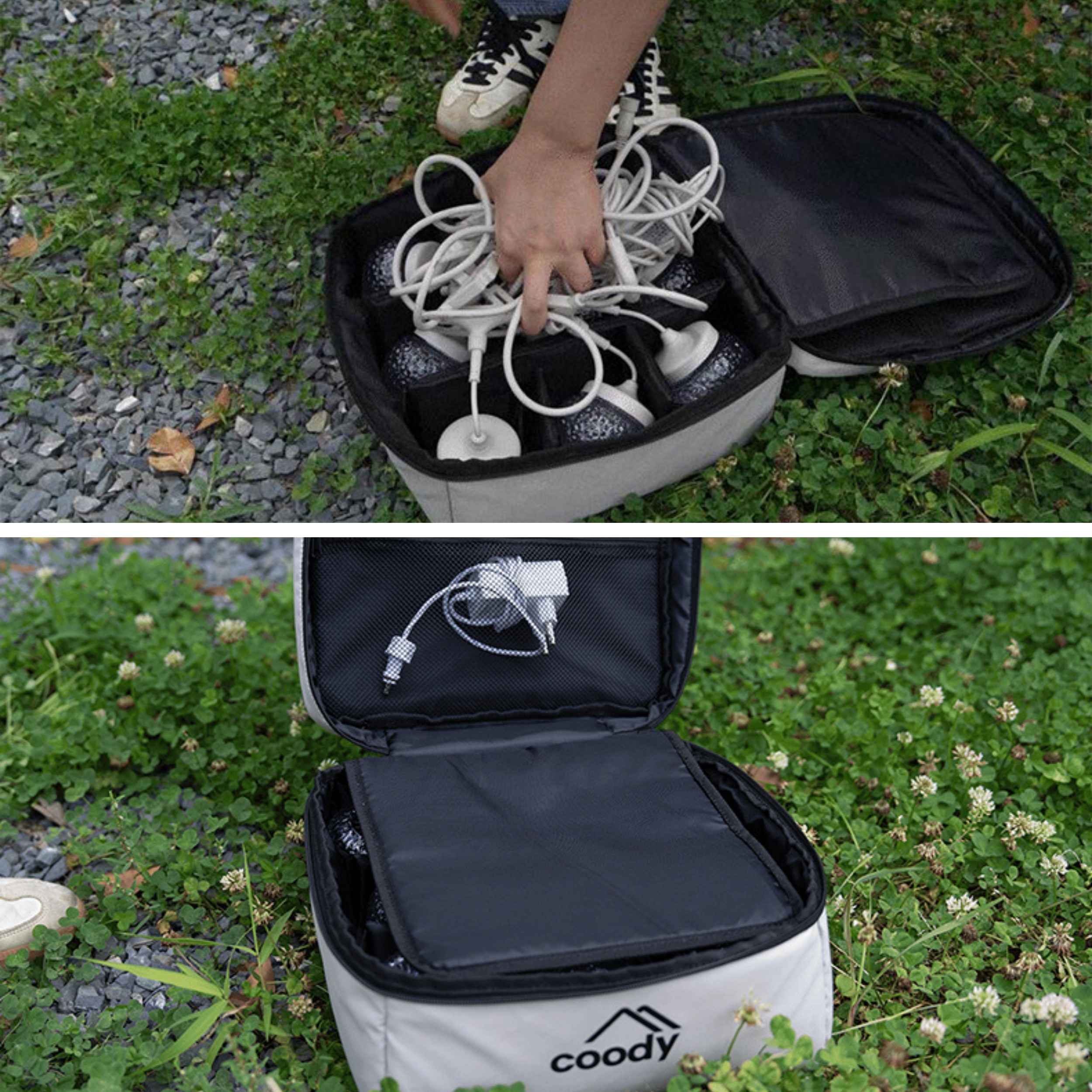 Sac isotherme souple Coody 20 L – peut contenir jusqu’à 30 canettes, isolation NBR haute densité de 20 mm, fermeture éclair hermétique, beige