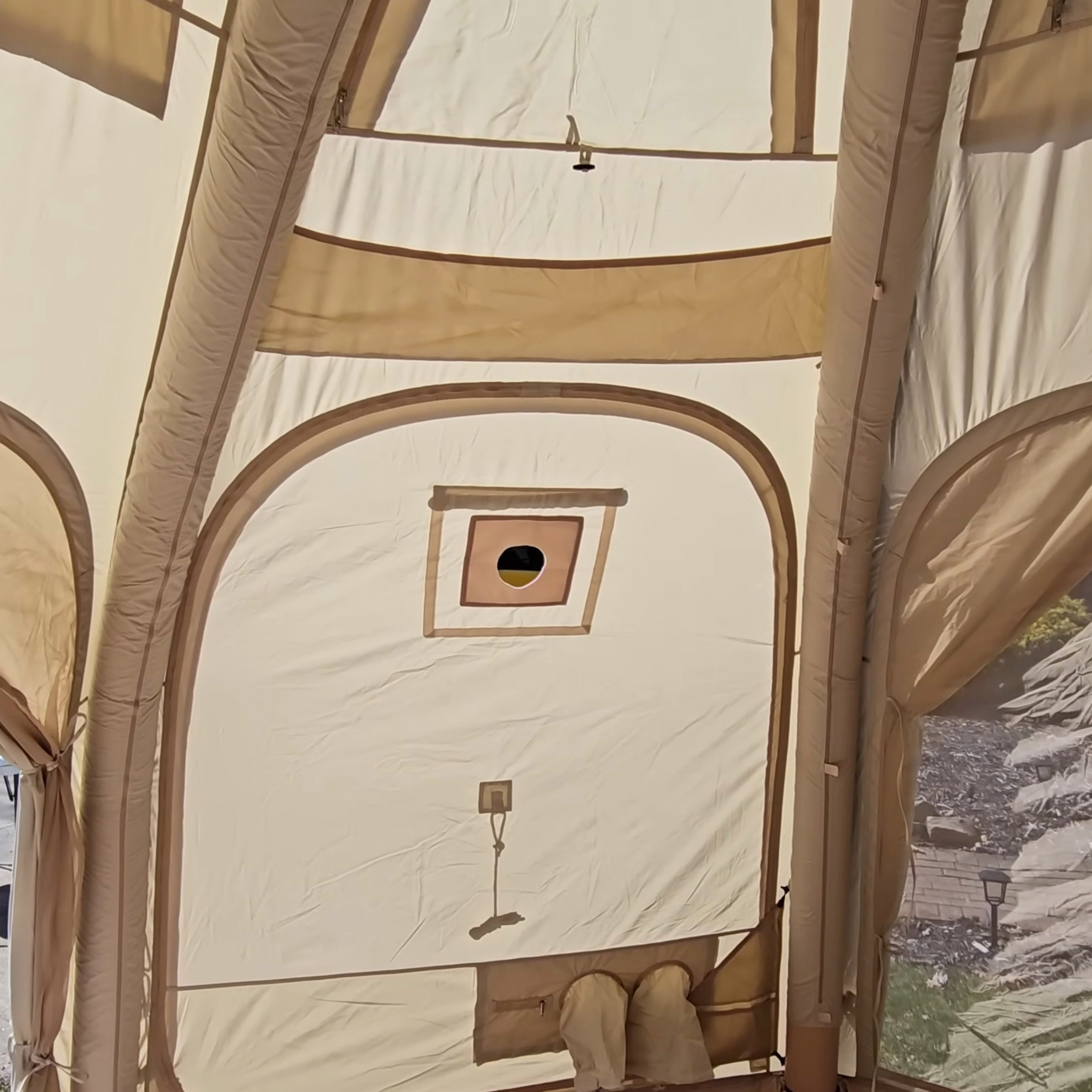 Coody Aurora Dome Beige (2-4 Person)+Carpet(Beige)+Electric Pump