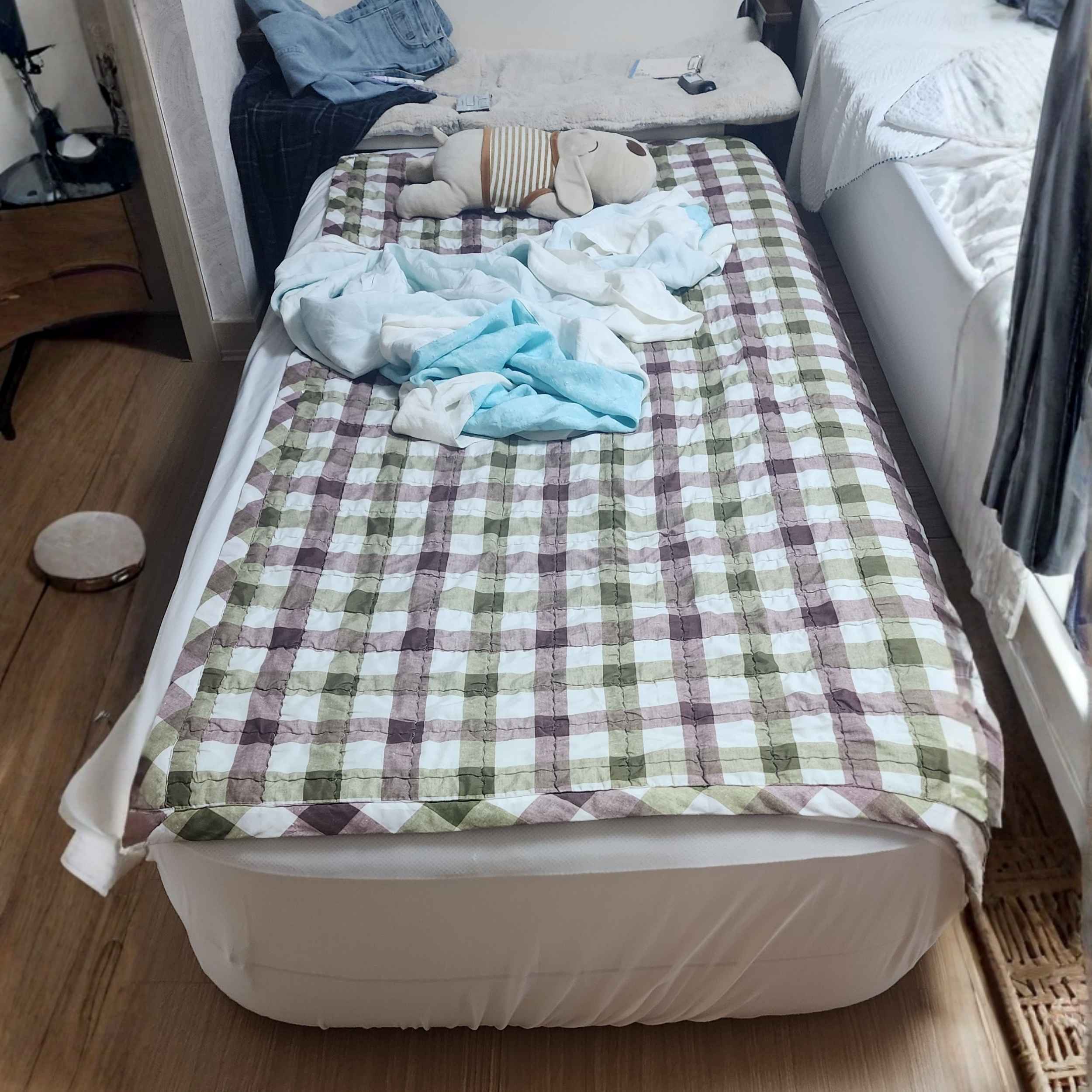 Coody Air Mattress Beige Twin XL (197×91×35 cm) – Premium Air Bed with Built-in Pump