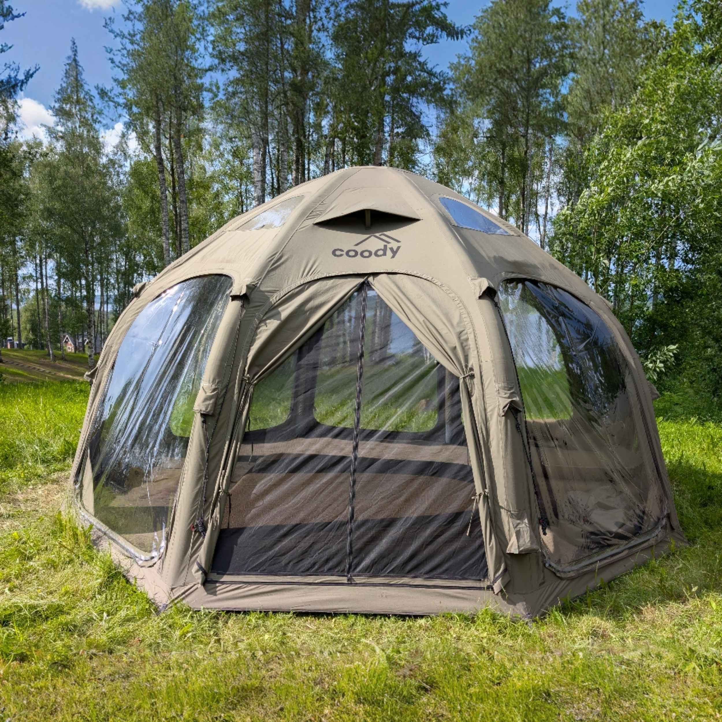 Coody Dome Octopus Forest Green Inflatable Shelter for 2-4 person