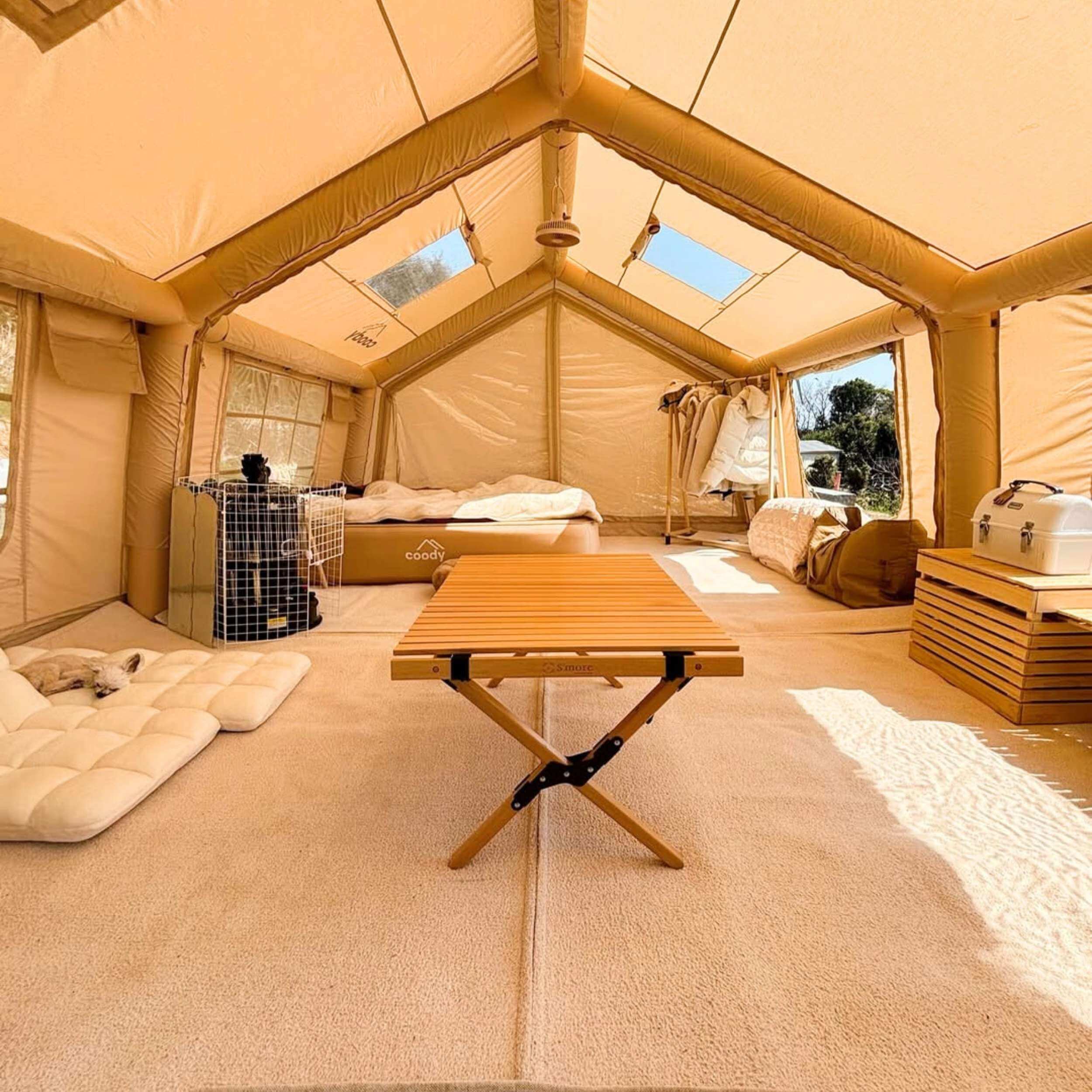 Coody 17.2 Beige Inflatable Tent House for Camping (2-10 Person)