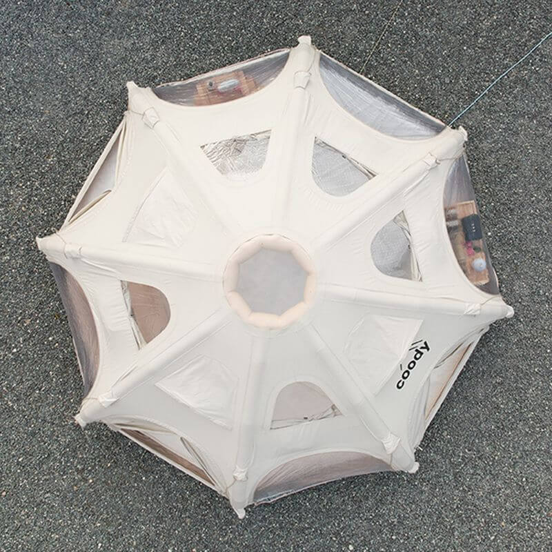 Refugio inflable Coody Aurora Dome beige para 2 a 4 personas
