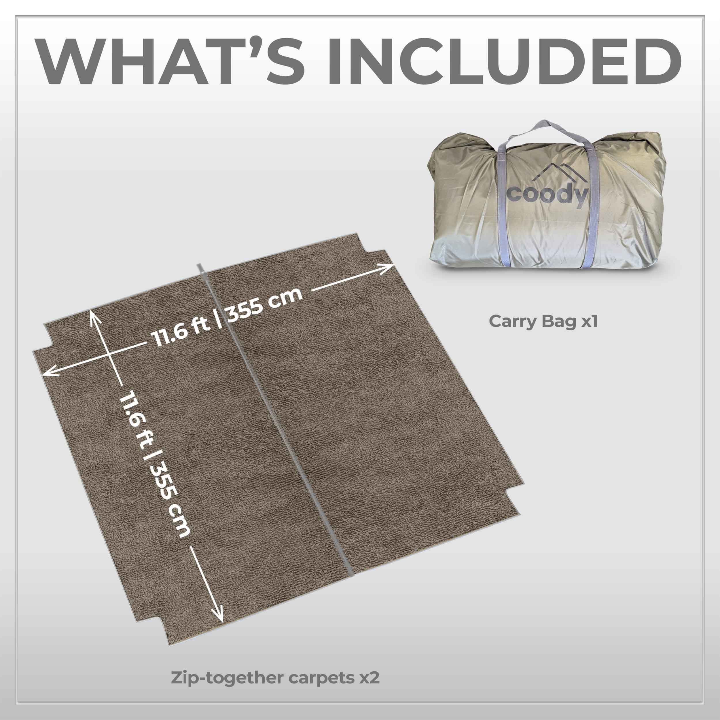Coody Carpet – Tailored for Coody Hub Tent (Forest Green)