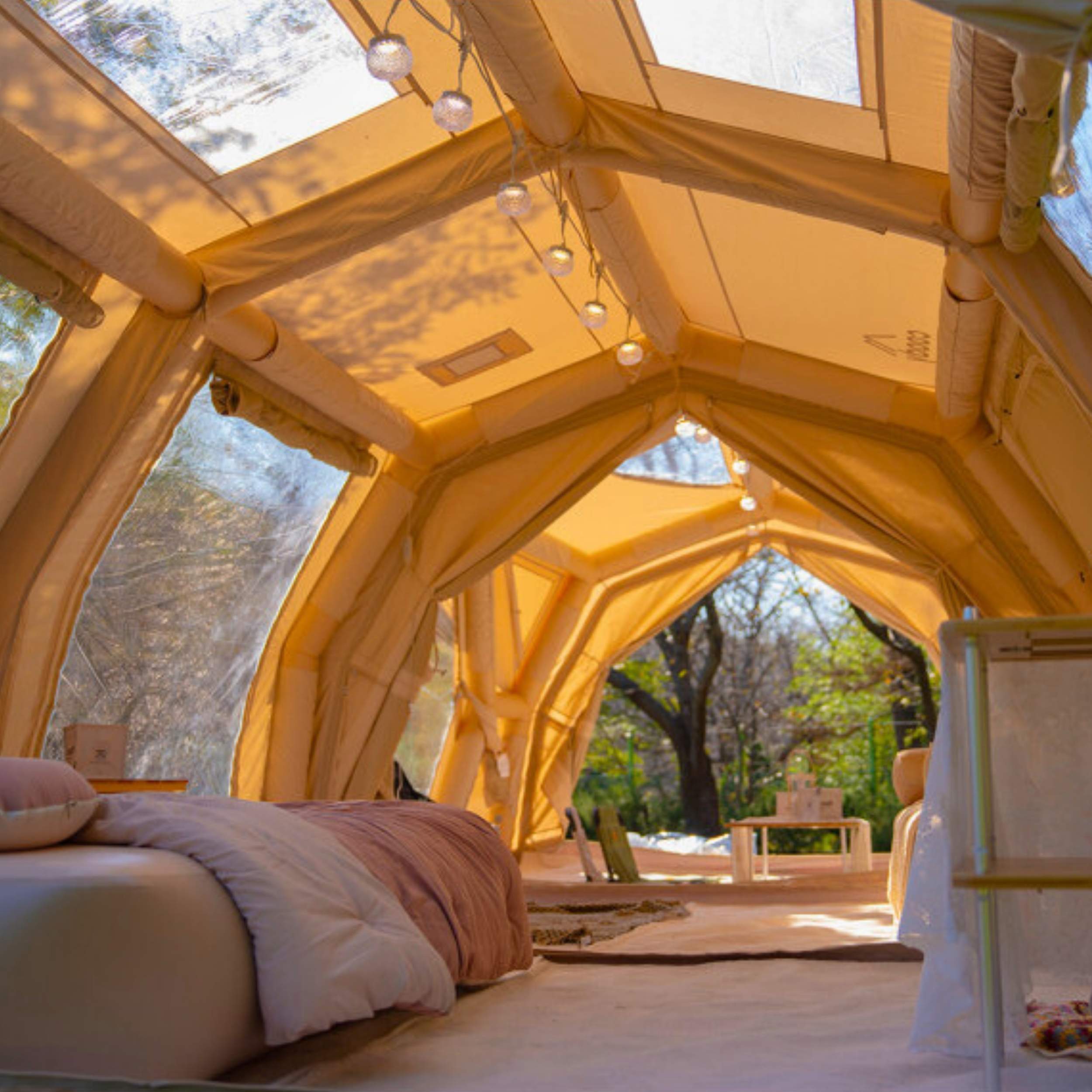 Coody Familia Pro AirTent 17.2 Beige Inflatable Tent for Camping (2-10 Person)