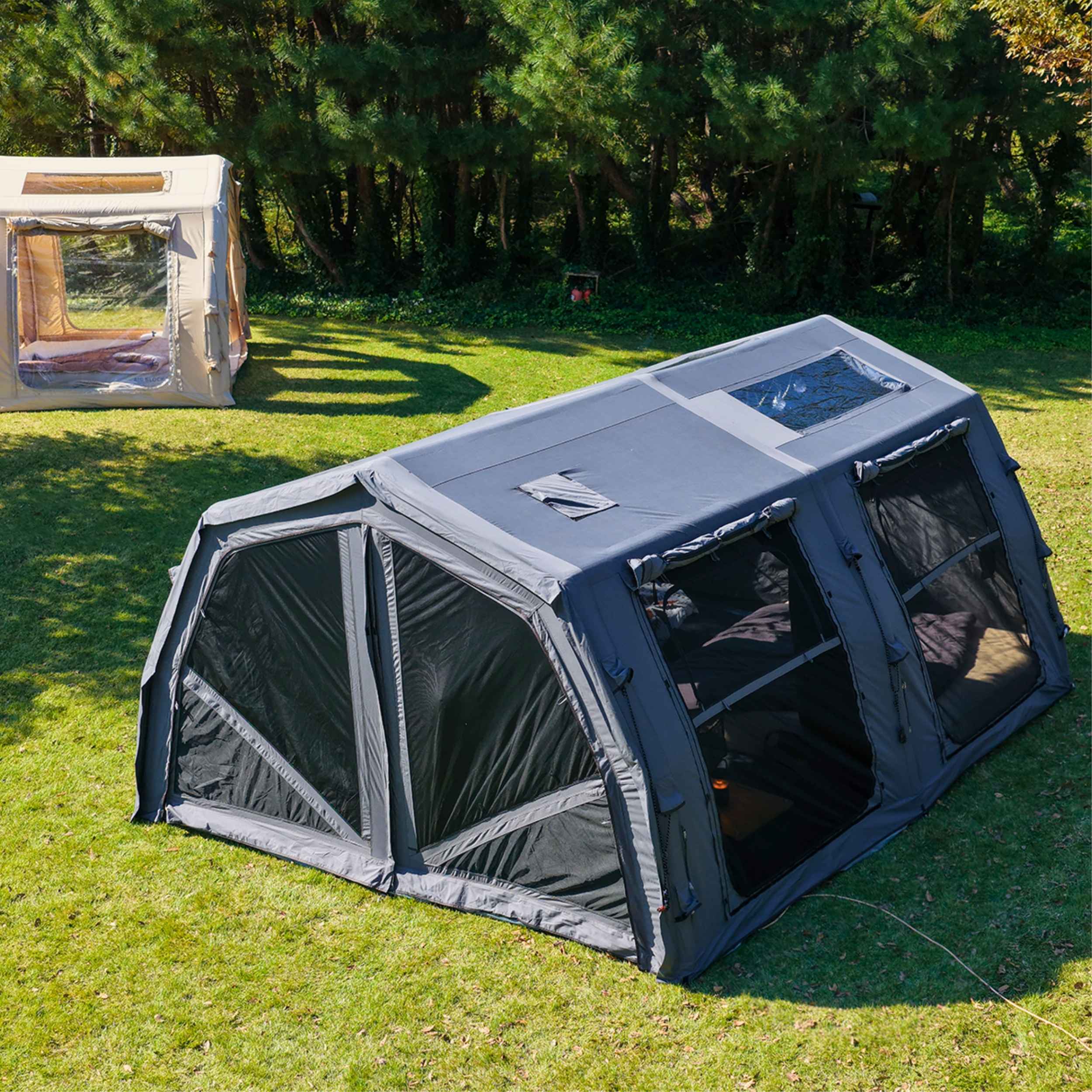 Coody Familia Pro AirTent 17.2 Gray Inflatable Tent for Camping (2-10 Person)