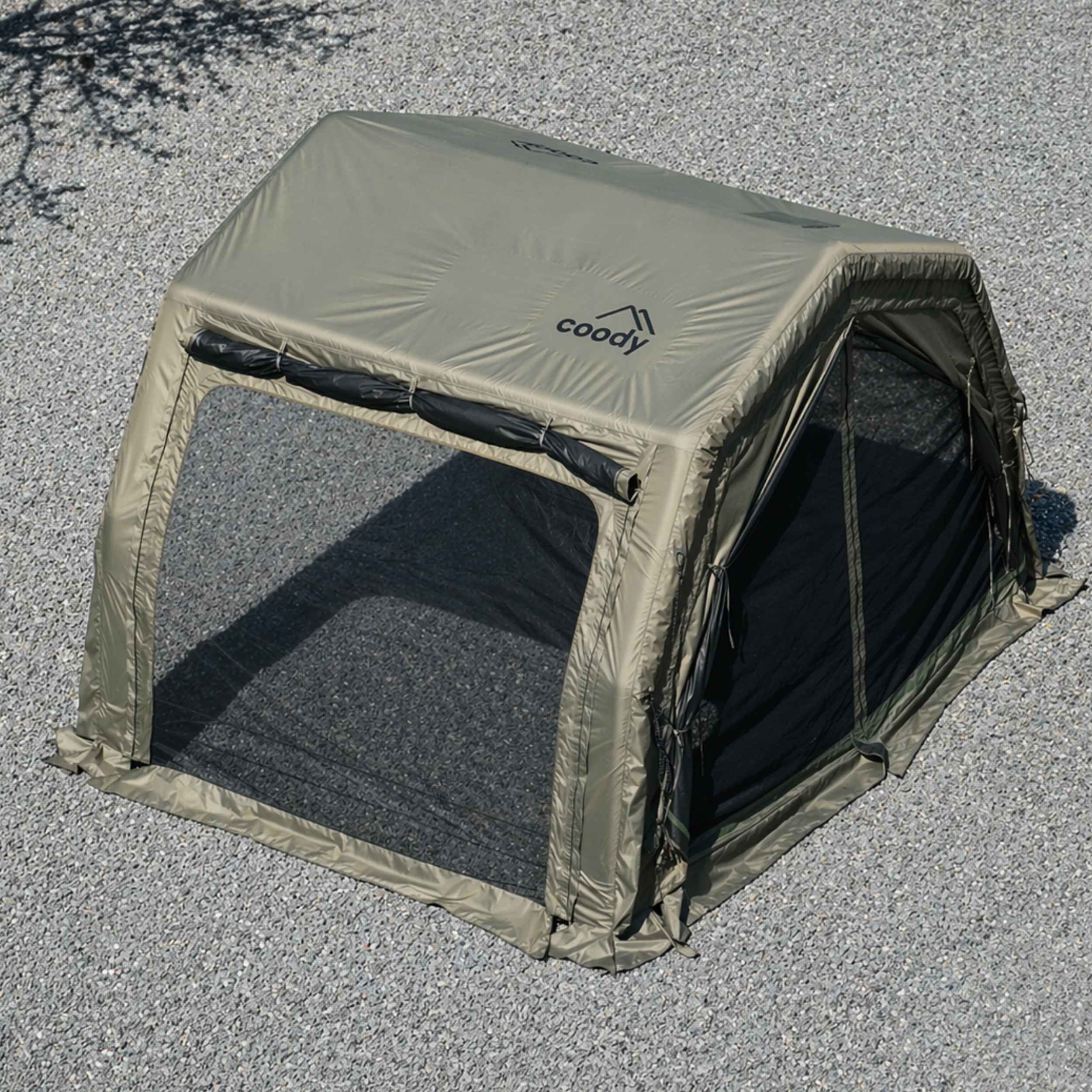Tente gonflable Coody 8.0 noire – Tente de camping gonflable (1 à 4 personnes)