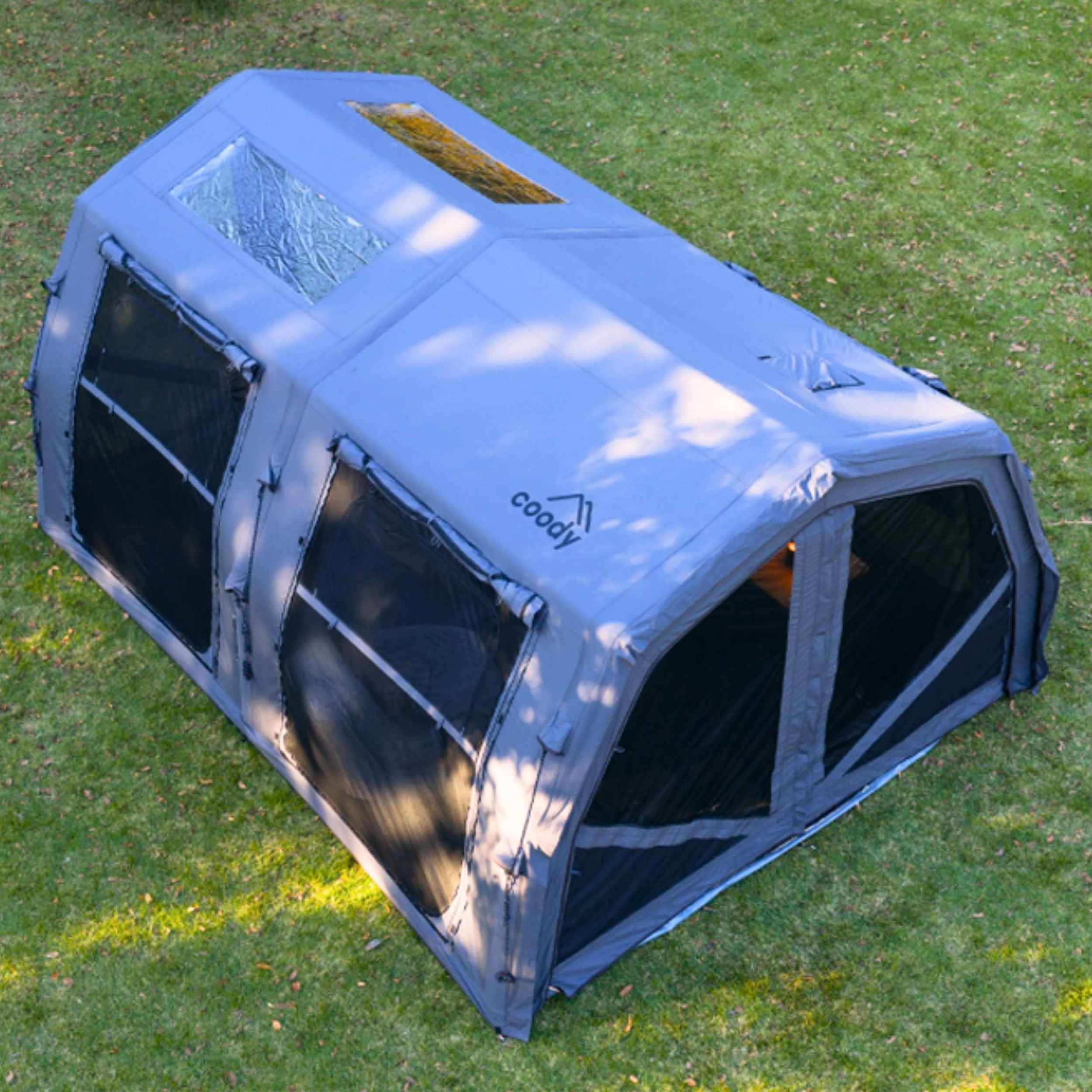 Coody Familia Pro AirTent 17.2 Gray Inflatable Tent for Camping (2-10 Person)