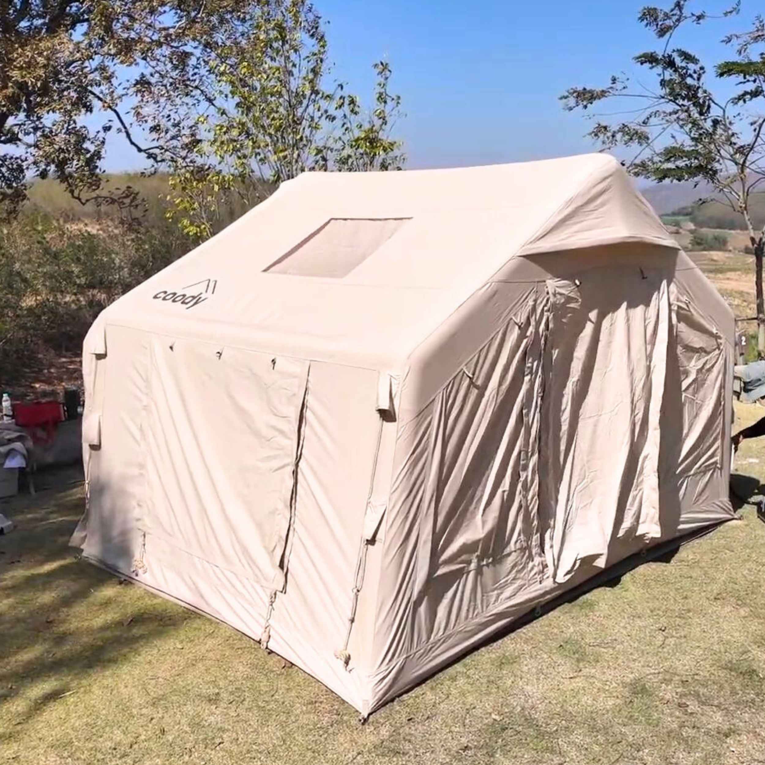 Coody 8.0 Air Tent Beige - Inflatable Tent House for Camping (1-4 Person)