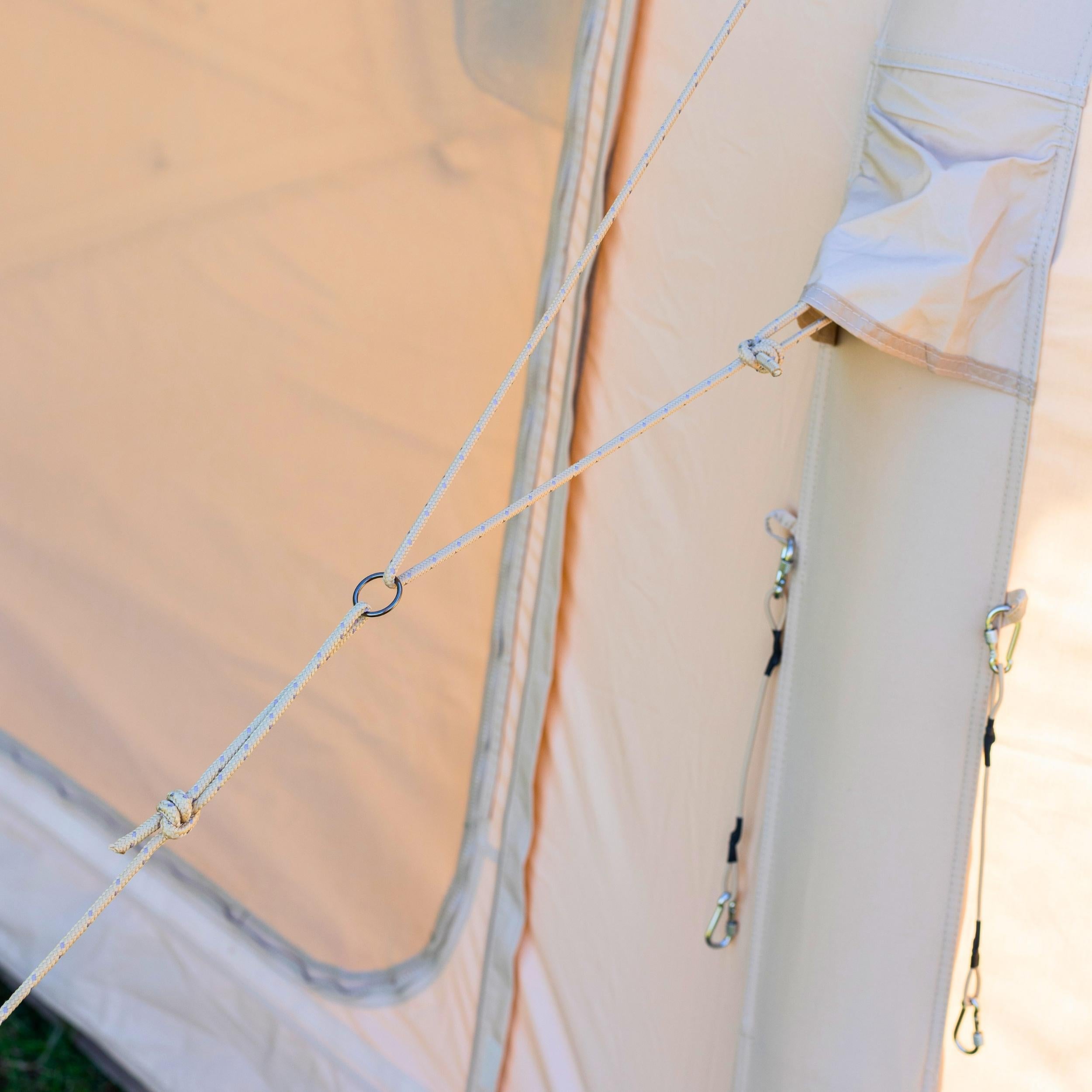 Coody Familia AirTent 17.2 PRO Beige (2-10 Person)+Electric Pump+TPU Door Beige+Ground Sheet