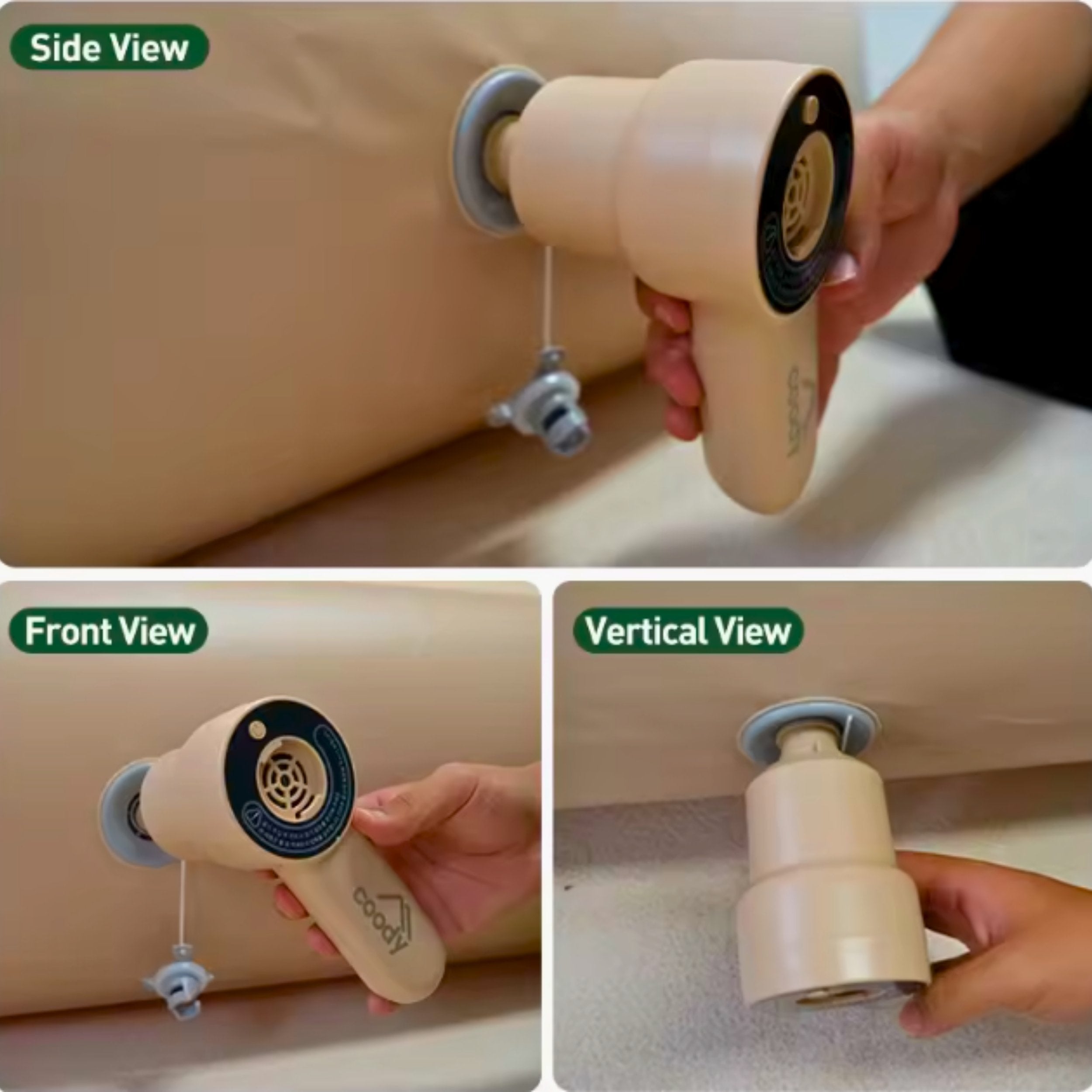 Coody Air Pump GR-119P, Portable Air Pump for Coreo Air Mattress, 3 Nozzles, Up to 2 PSI