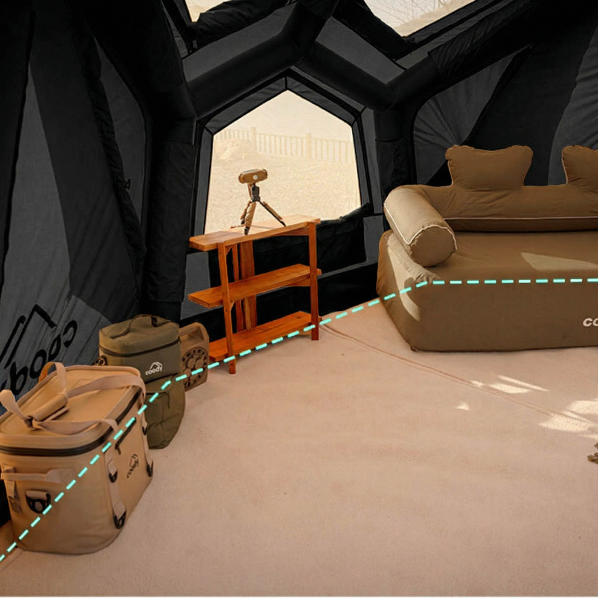 Coody Bestona Black Inflatable Tent for 2-4 person