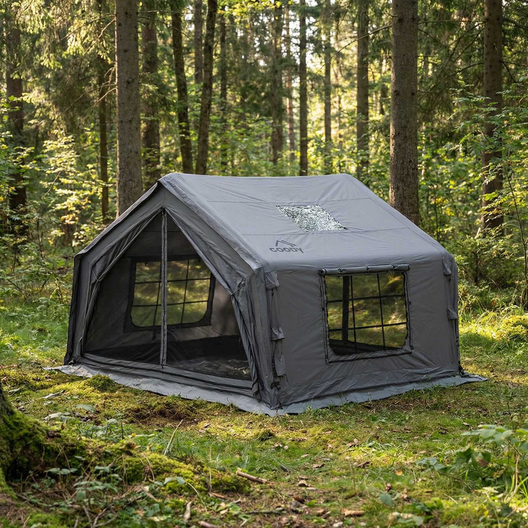 Coody 10.0 Gray Inflatable Tent House for Camping (2-4 Person)