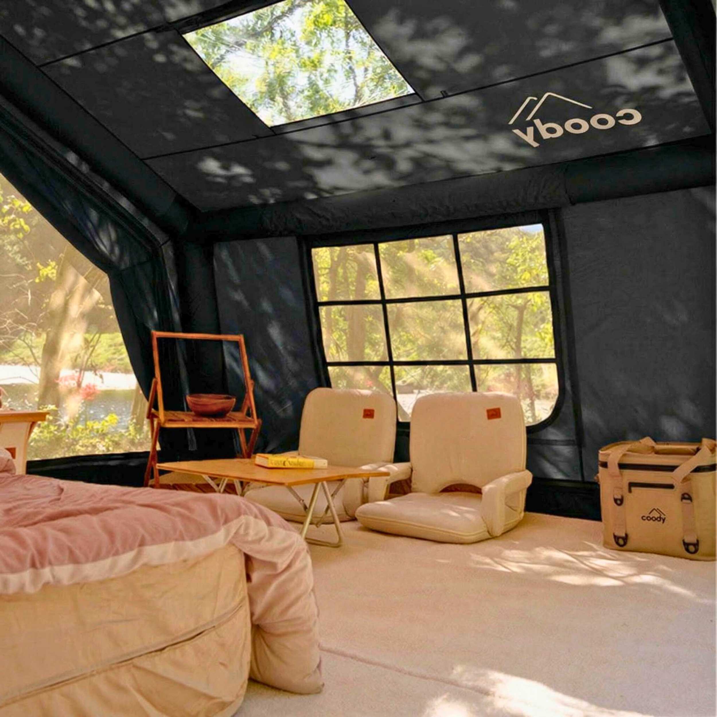 Coody 10.0 Black Inflatable Tent House for Camping (2-4 Person)