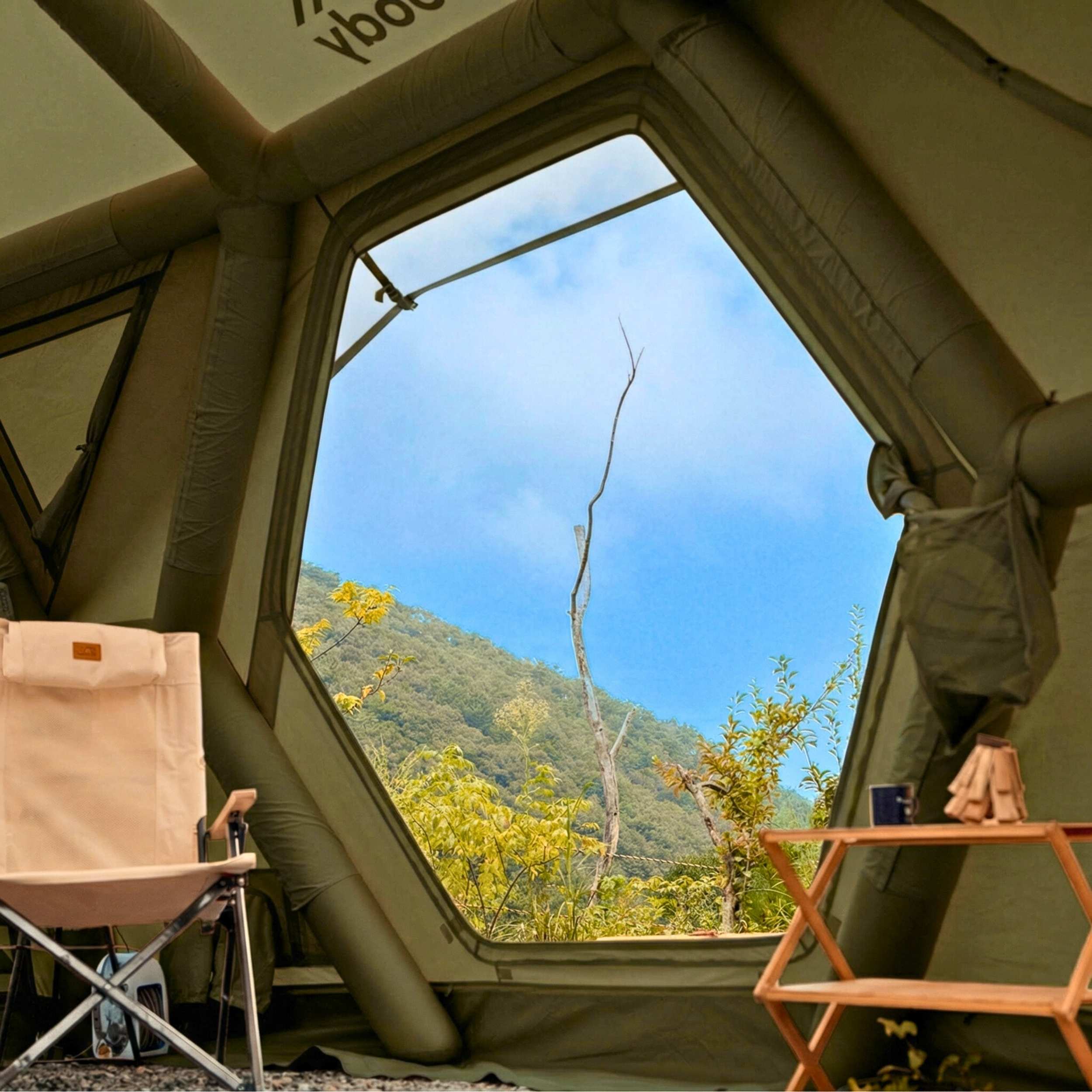 Coody Hub Pro Forest Green- Inflatable Tent for Camping (2-6 Person)