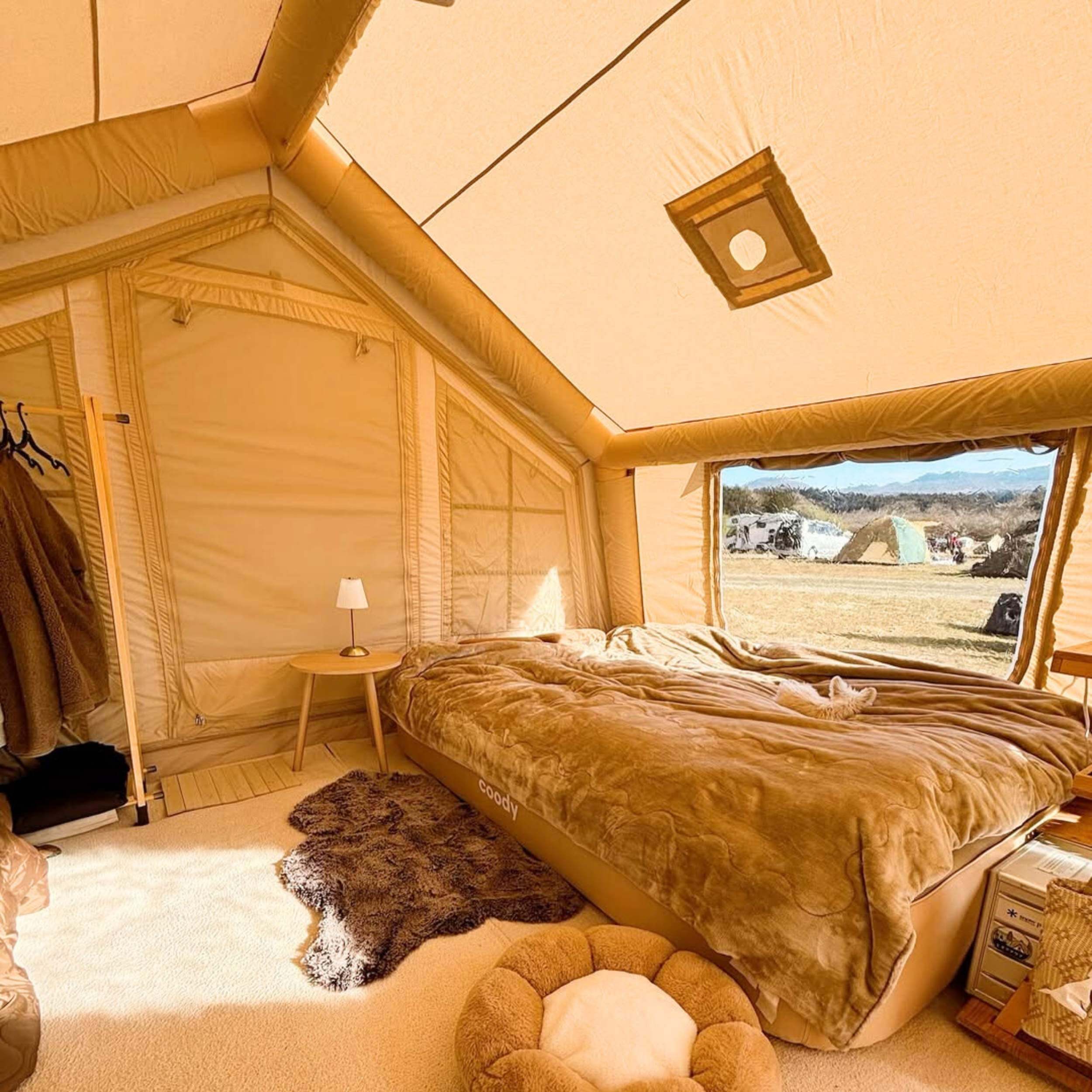 Coody 17.2 Beige Inflatable Tent House for Camping (2-10 Person)