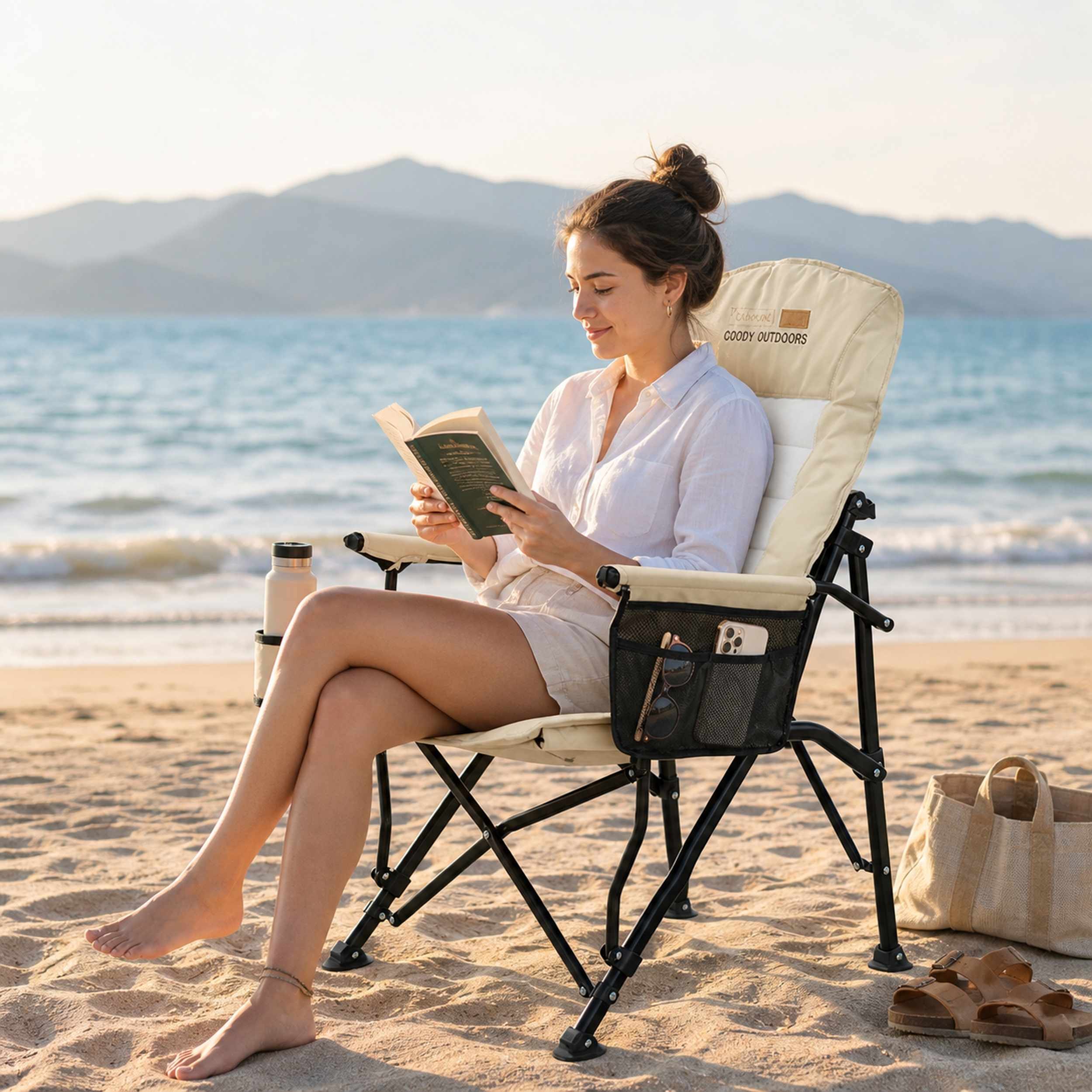 Coody Ouke Padded Camping Chair – Beige