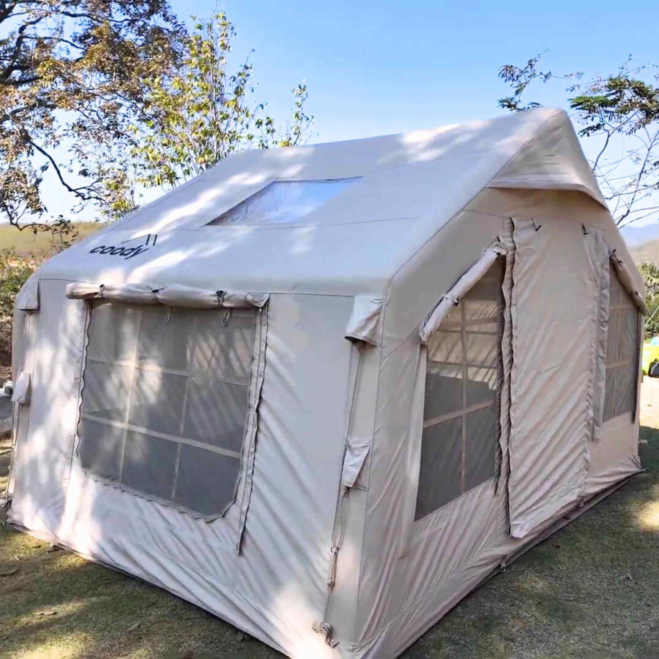 Coody 8.0 Air Tent Beige - Inflatable Tent House for Camping (1-4 Person)
