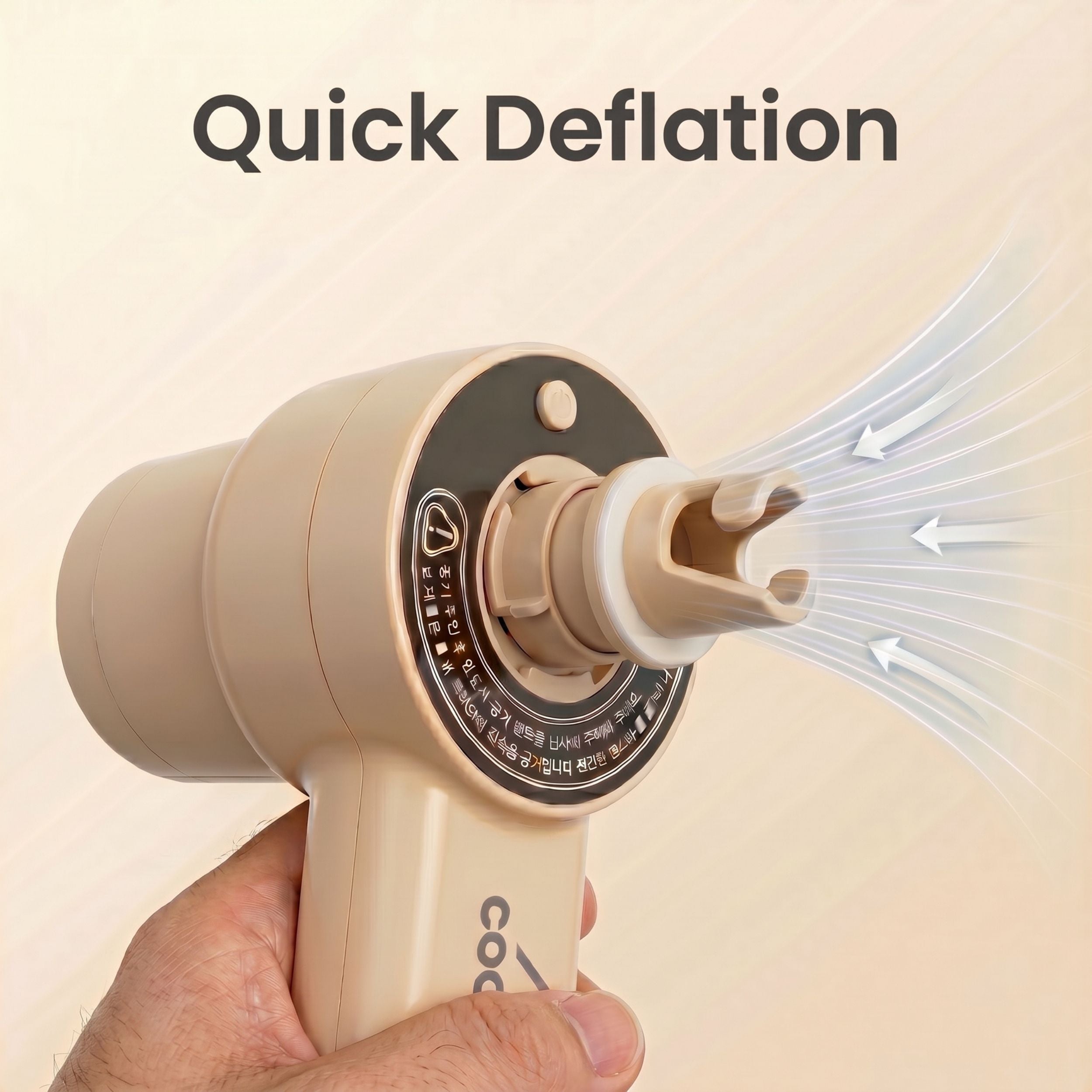 Coody Air Pump GR-119P, Portable Air Pump for Coreo Air Mattress, 3 Nozzles, Up to 2 PSI