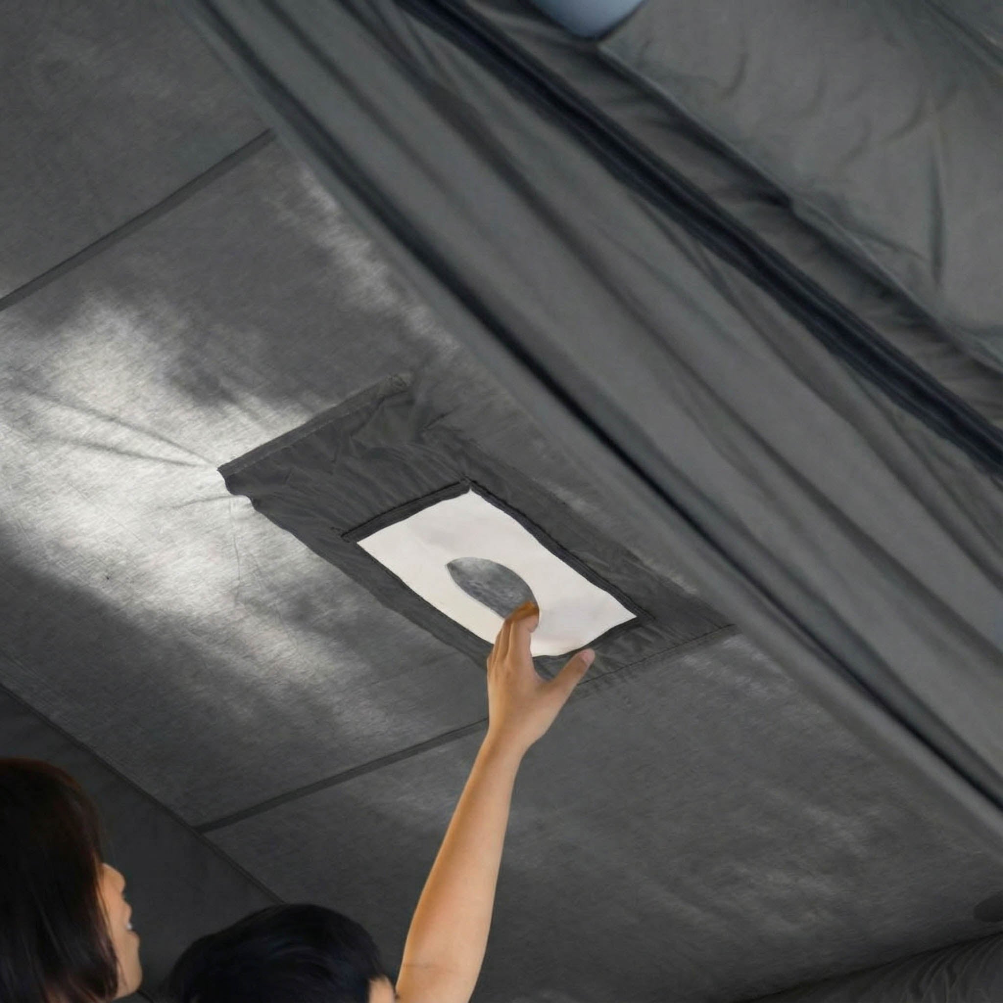 Coody Familia AirTent 13.6 Gray Inflatable Tent House for Camping (2-8 Person)