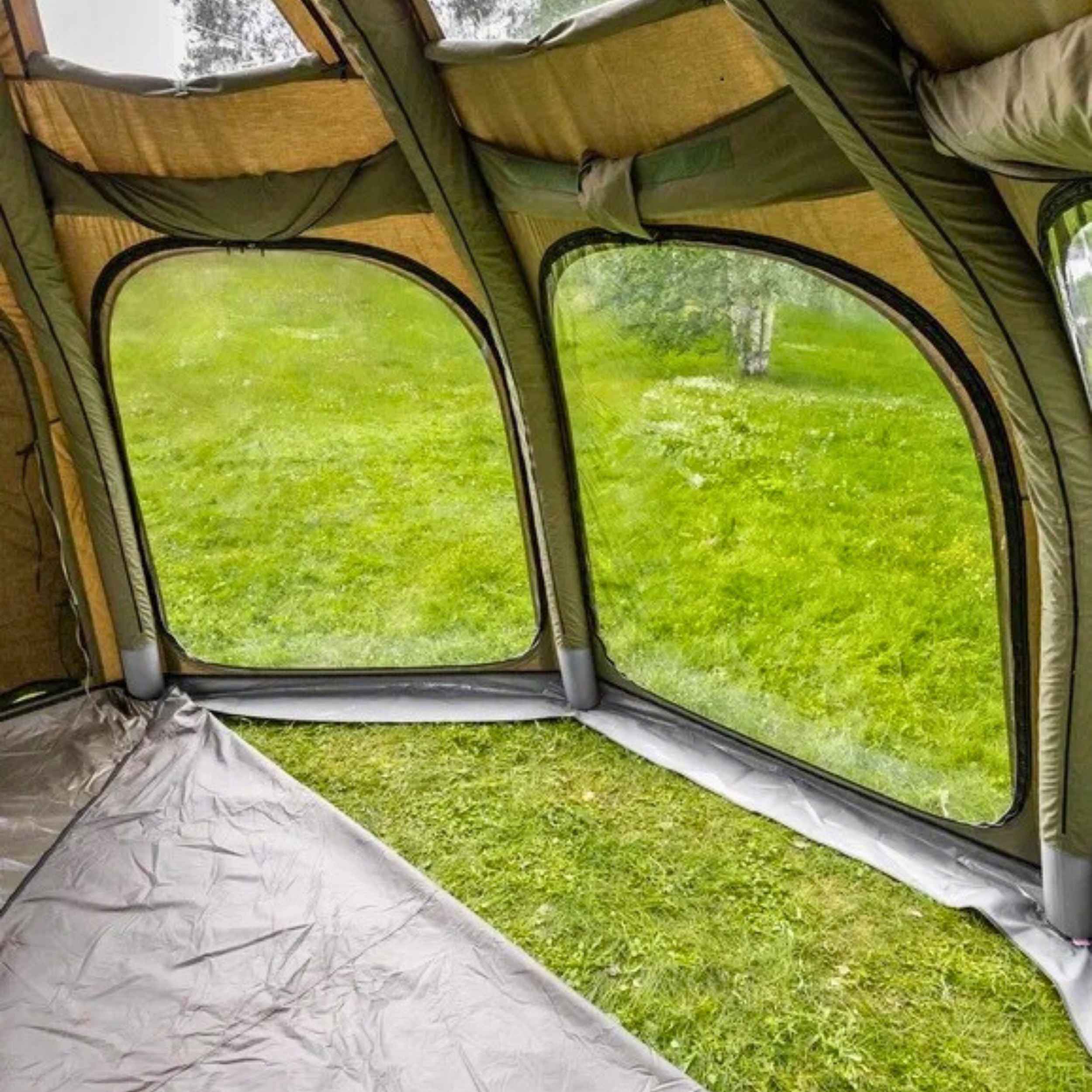 Refugio inflable Coody Aurora Dome Green para 2 a 4 personas