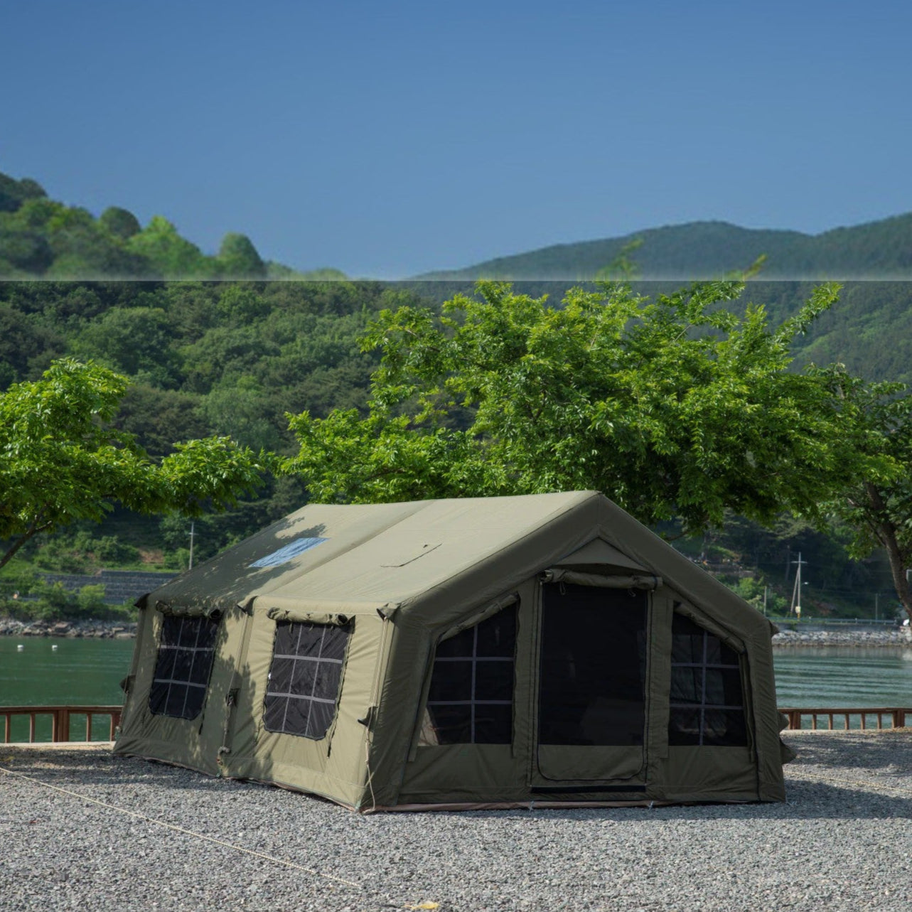 Coody 17.2 Forest Green - Inflatable Camping Tent for 2-10 Person
