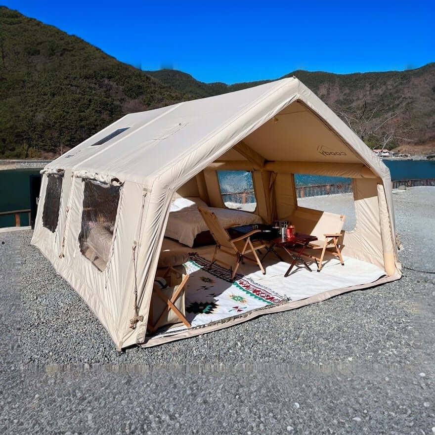 Coody Familia AirTent 17.2 Beige Inflatable Tent House for Camping (2-10 Person)