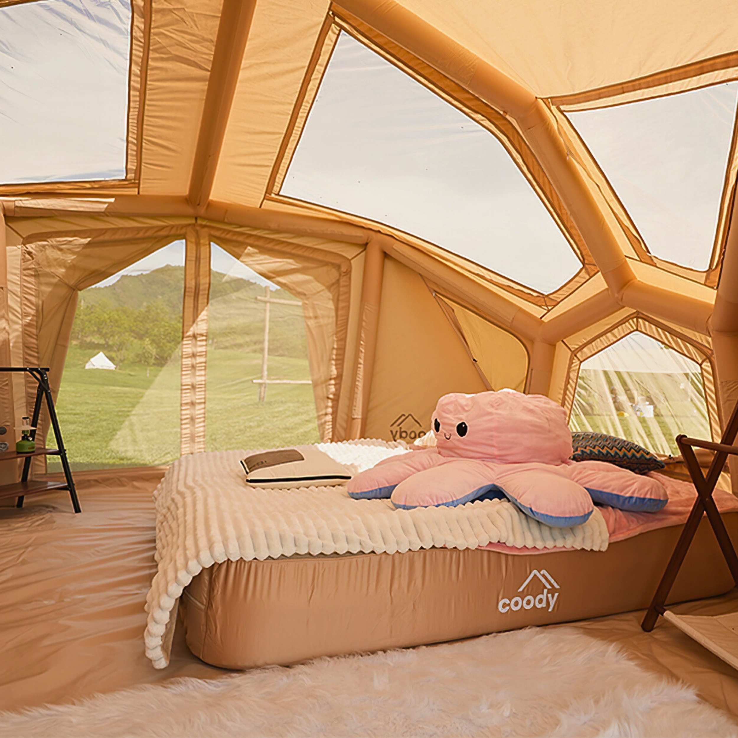 Coody Bestona Beige Inflatable Tent for Camping (2-4 person)