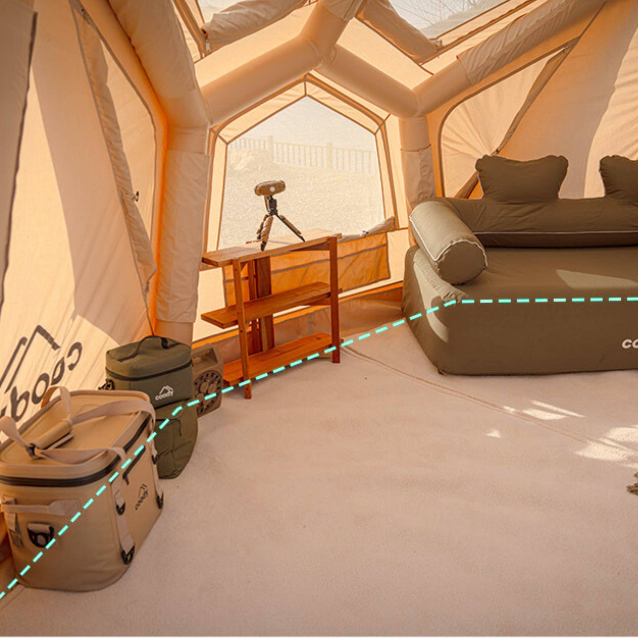 Coody Bestona Beige Inflatable Tent for 2-4 person