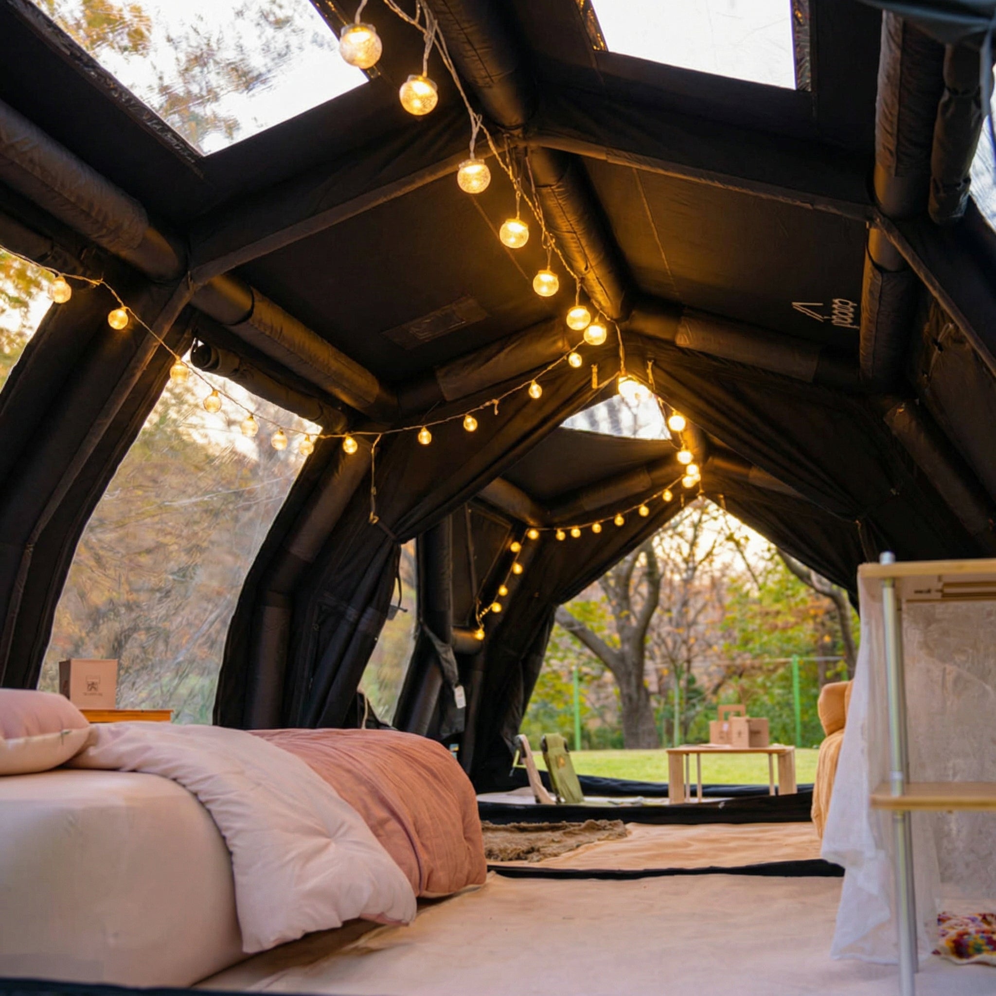 Coody Familia Pro AirTent 17.2 Black Inflatable Tent for Camping (2-10 Person)