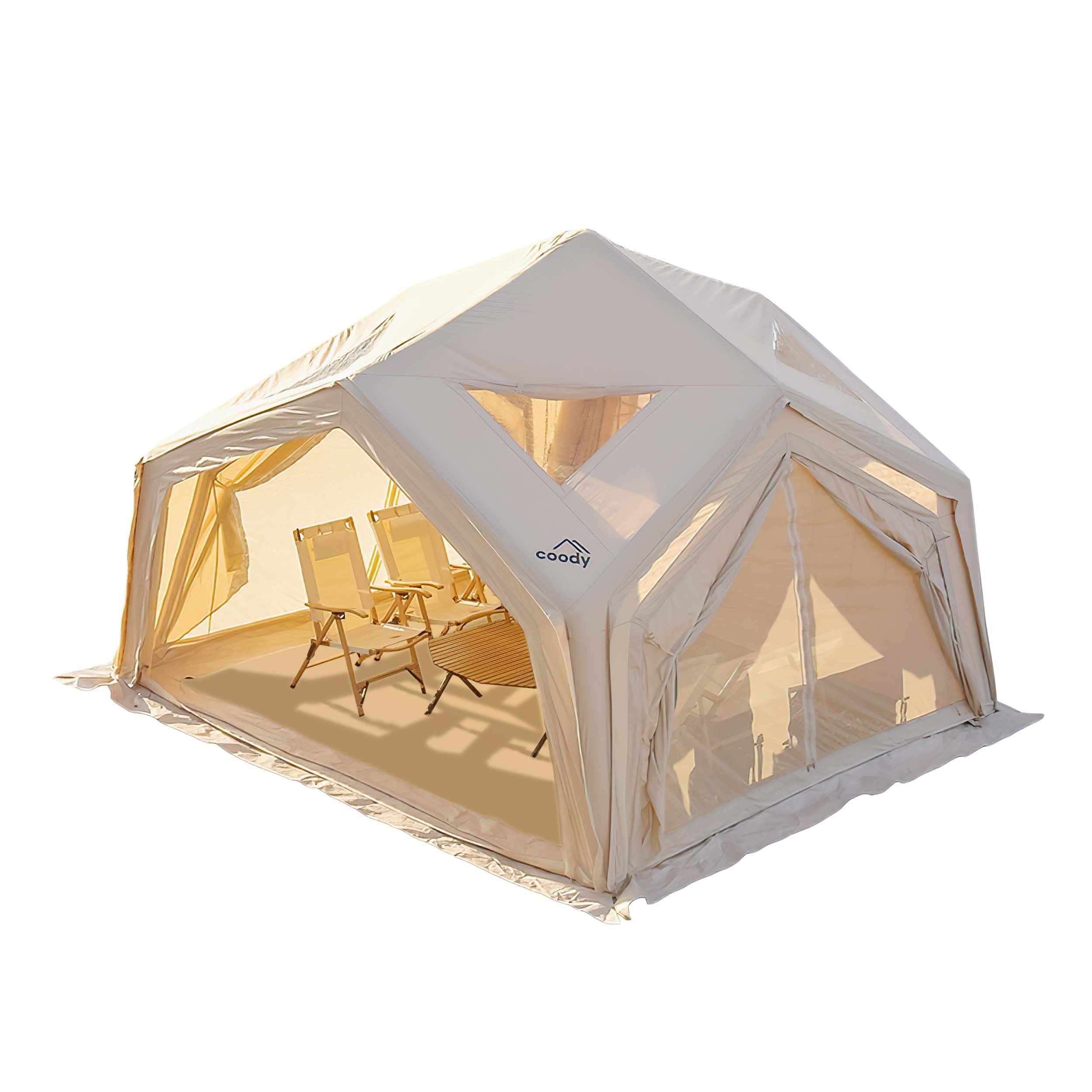 Coody Hub Inflatable Tent for 2-6 Person (Beige)