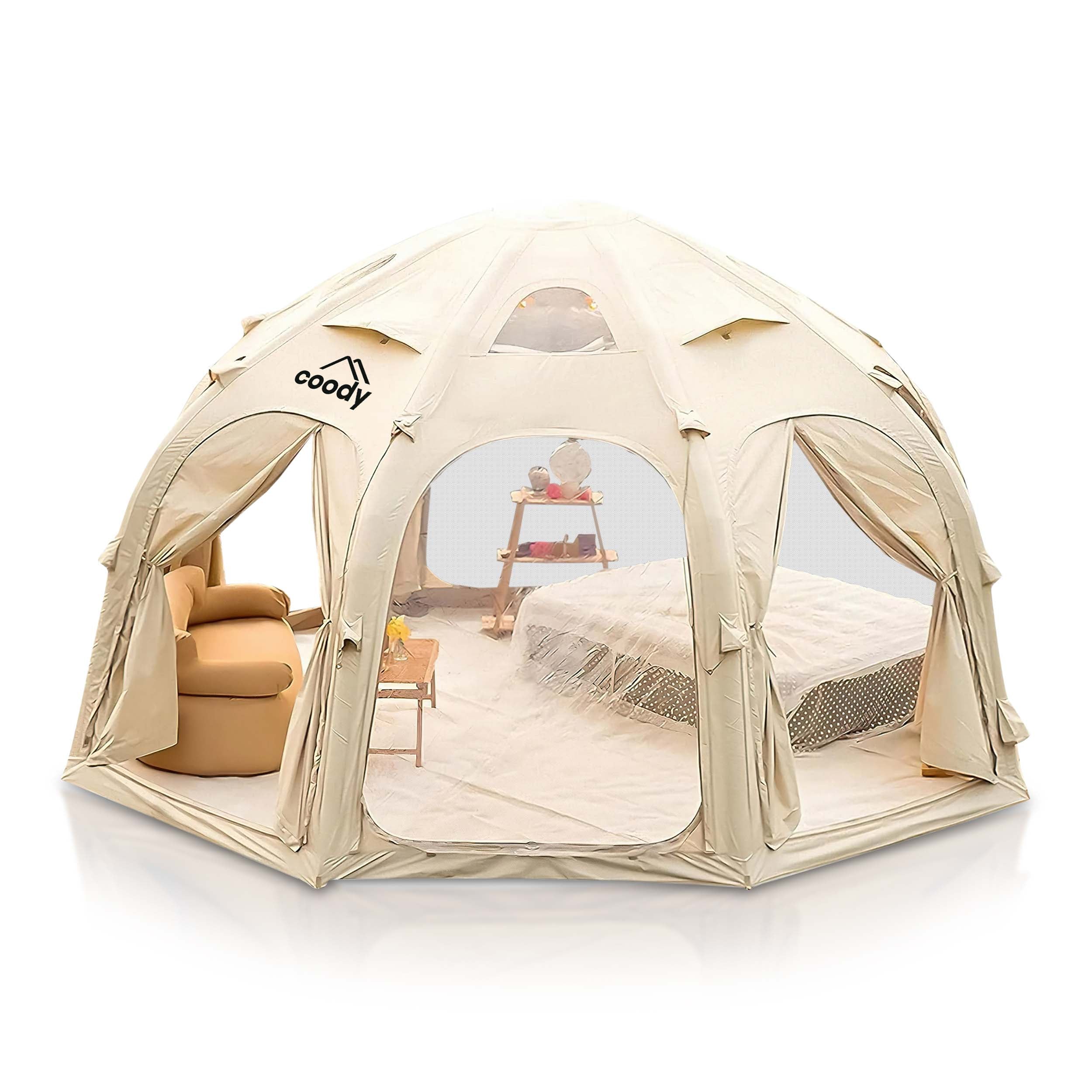 Coody Dome Octopus Beige Inflatable Shelter for 2-4 person