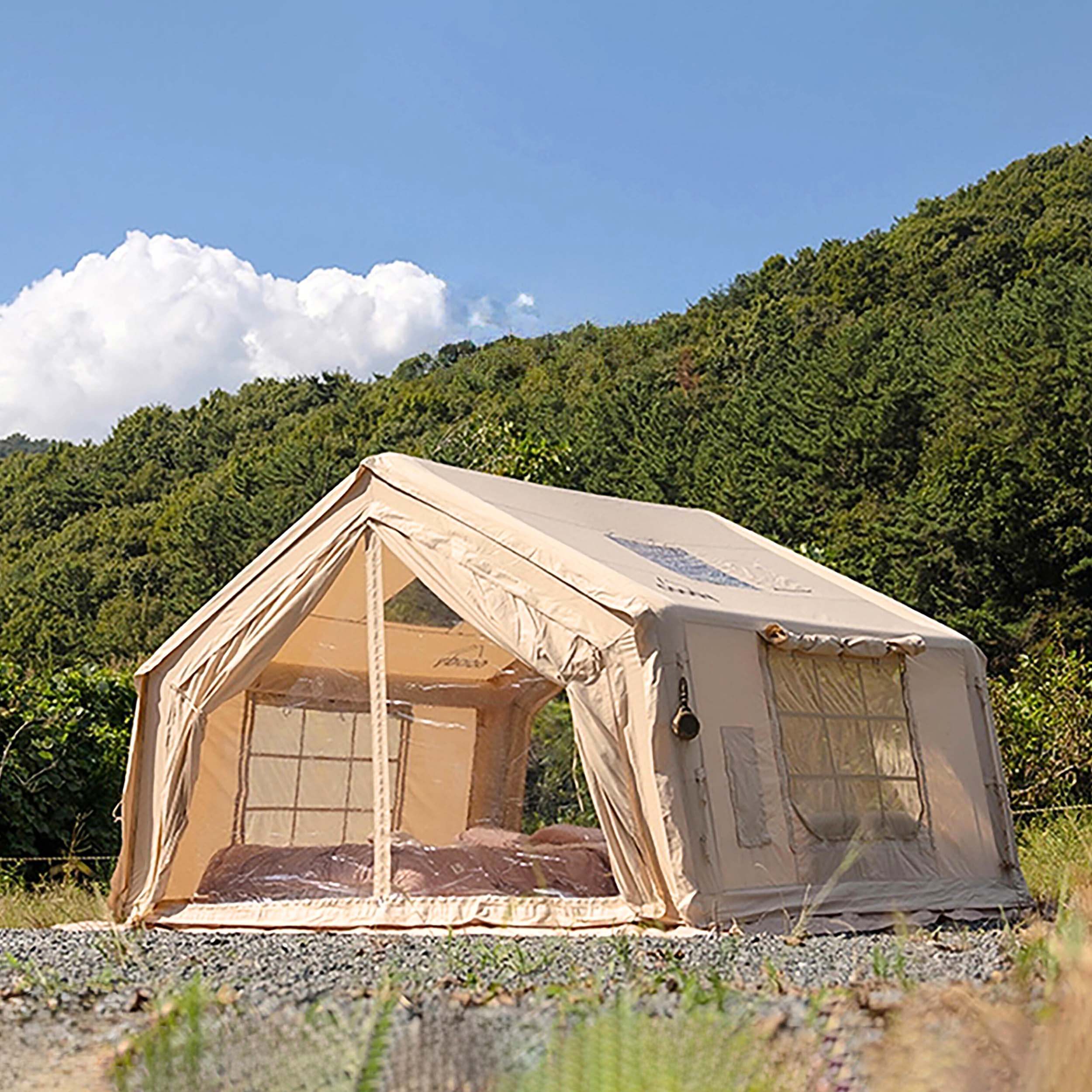 Coody 10.0 Beige Inflatable Tent House for Camping (2-4 Person)