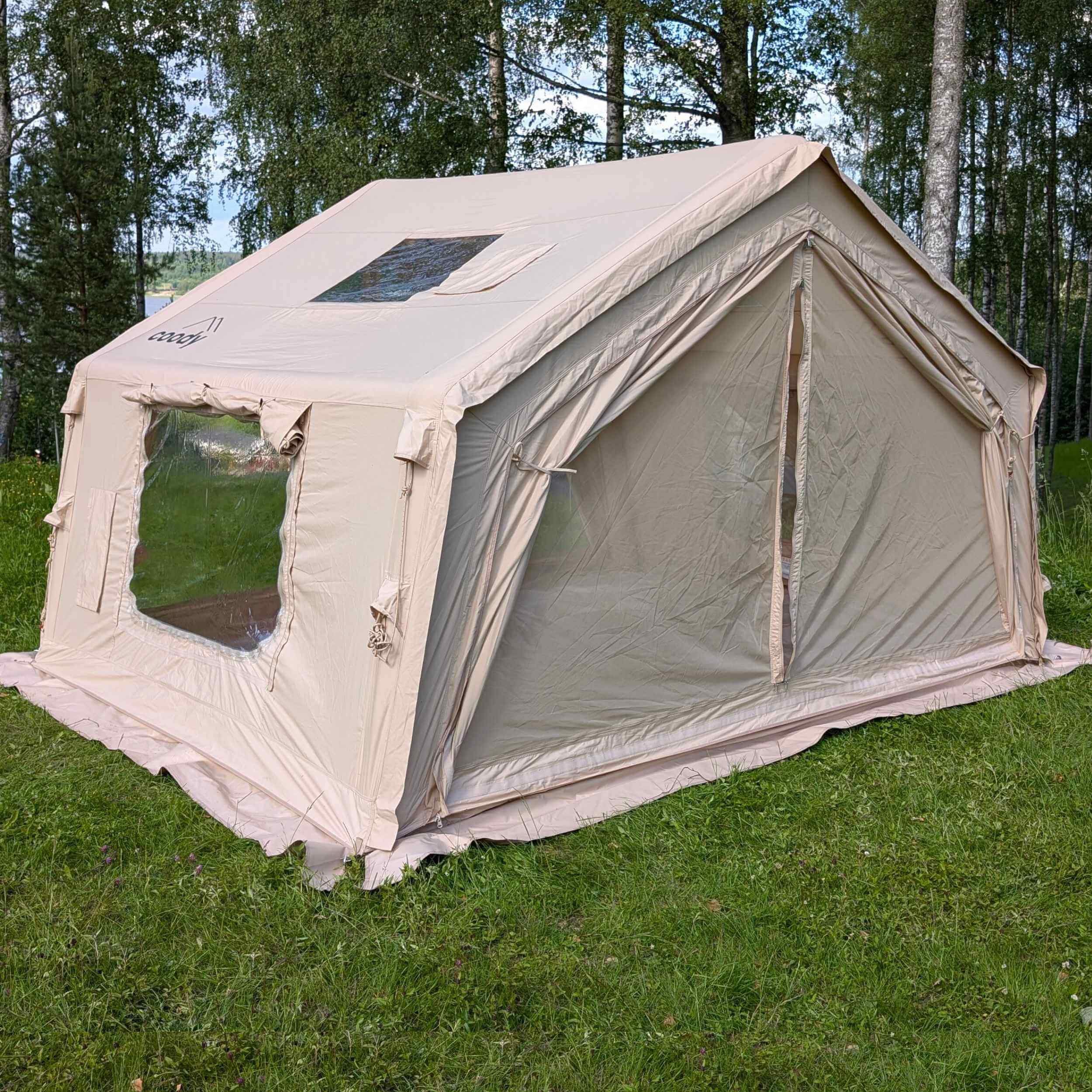 Coody 10.0 Beige Inflatable Tent House for Camping (2-4 Person)
