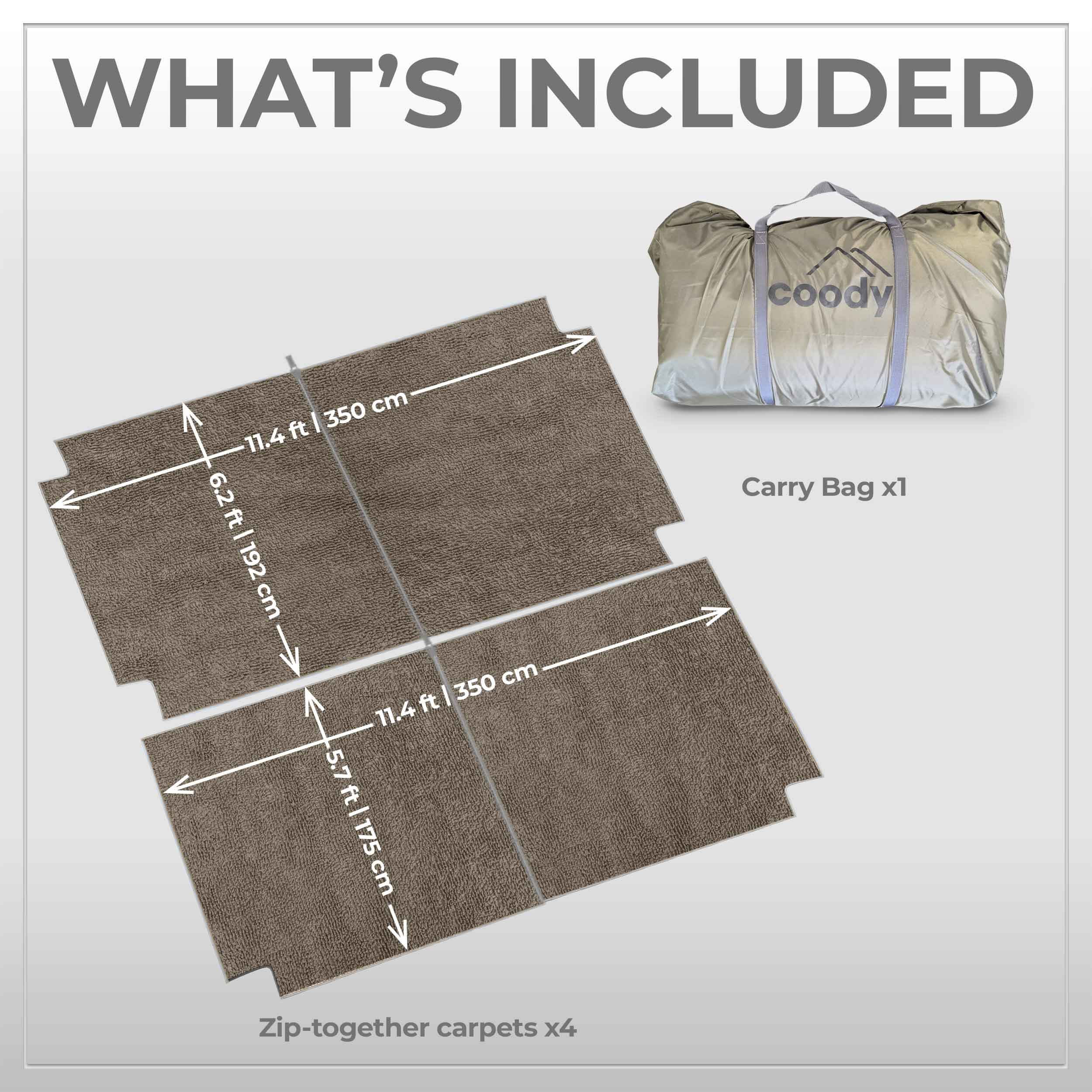 Coody Carpet – Tailored for Coody 13.6 Tent (Forest Green)