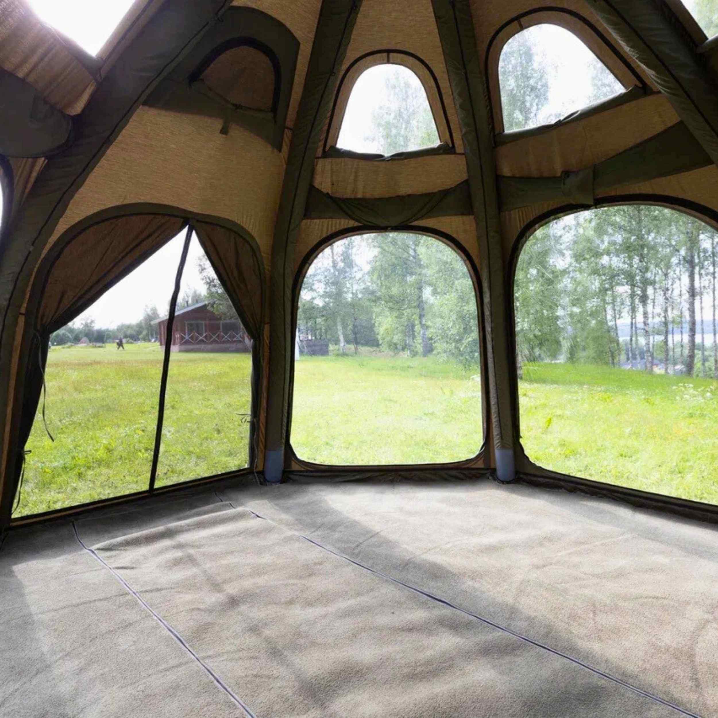 Alfombra Coody: diseñada a medida para la tienda de campaña Coody Aurora Dome (verde bosque)