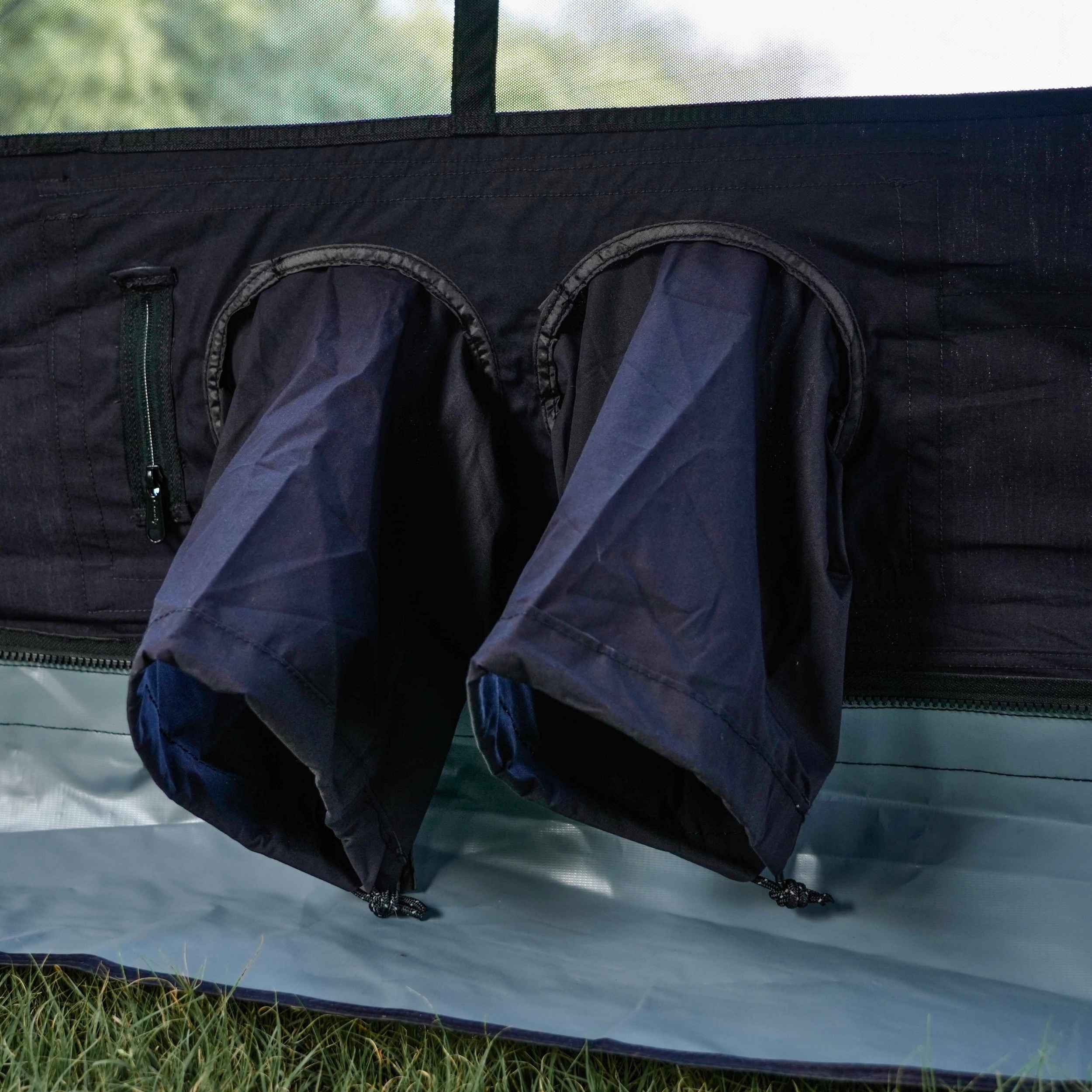 Coody Familia AirTent 13.6 Black + Stove Caminus M - Inflatable Tents for Camping with Wood Stove