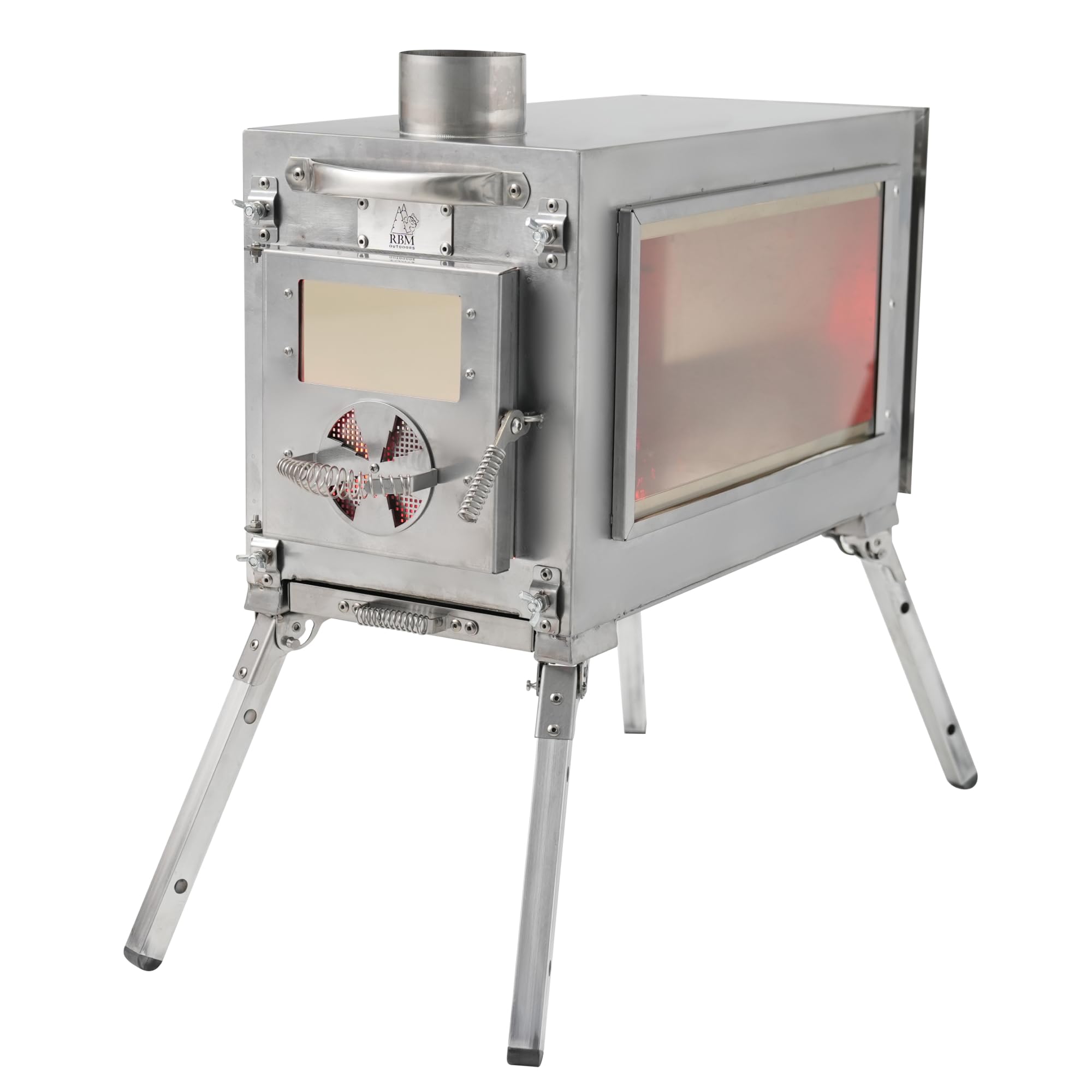 Coody Familia AirTent 17.2 Forest Green + Stove Caminus M - Tentes gonflables avec poêle à bois