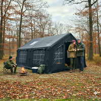 Tente gonflable Coody Familia AirTent 13.6 noire pour camping (2 à 8 personnes)