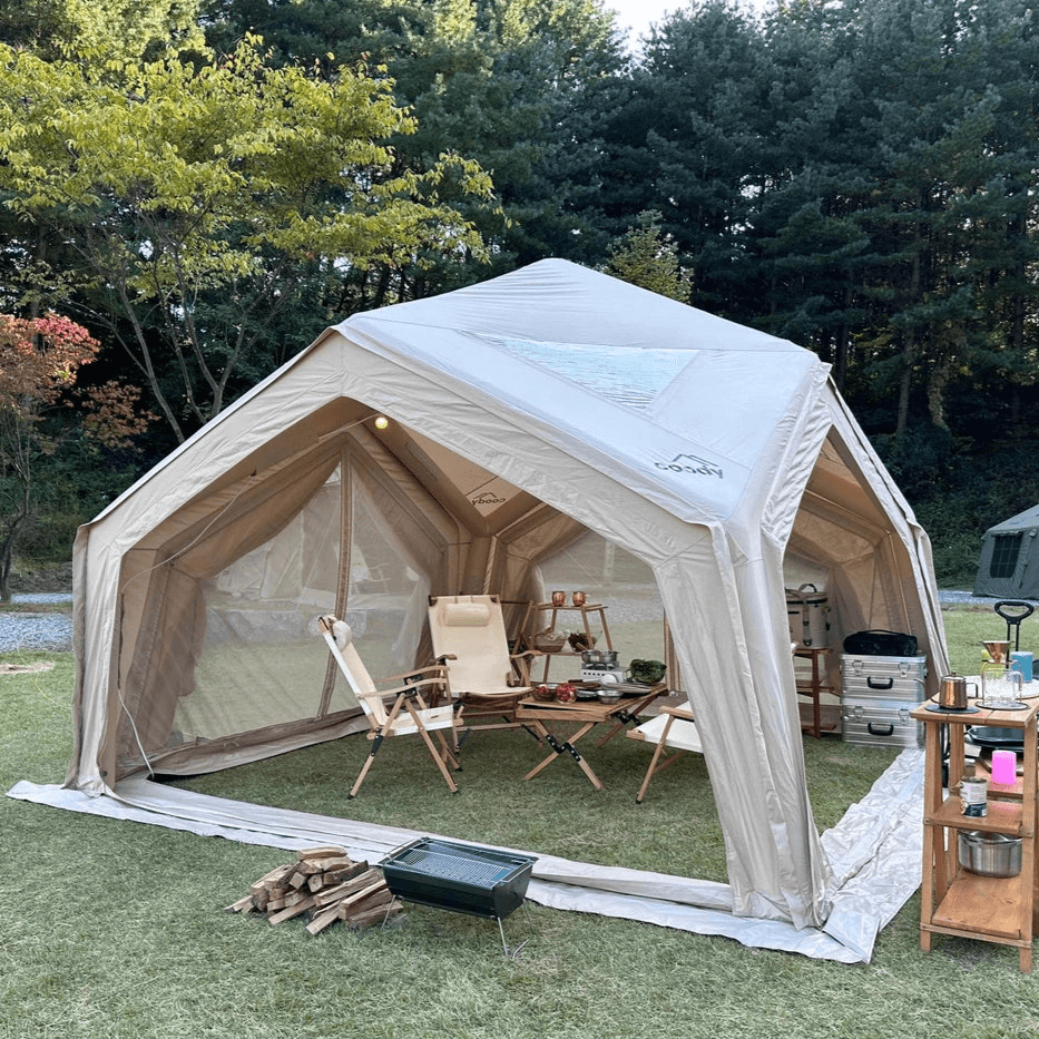 Coody Hub Beige Inflatable Tents for Camping (2-6 Person)