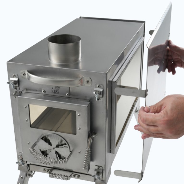Estufa de leña mediana con cristal ignífugo "Caminus M"